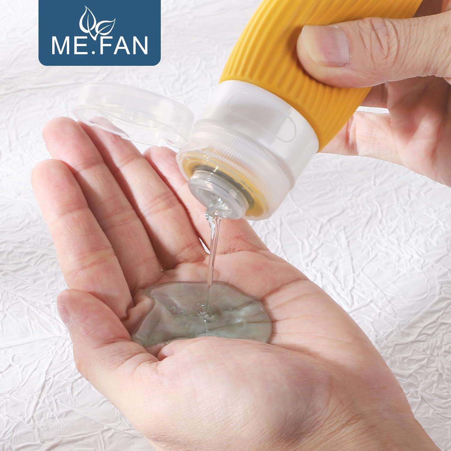 Botellas de Viaje ME.FAN 3oz Silicona Aprobadas por TSA - 4 Piezas