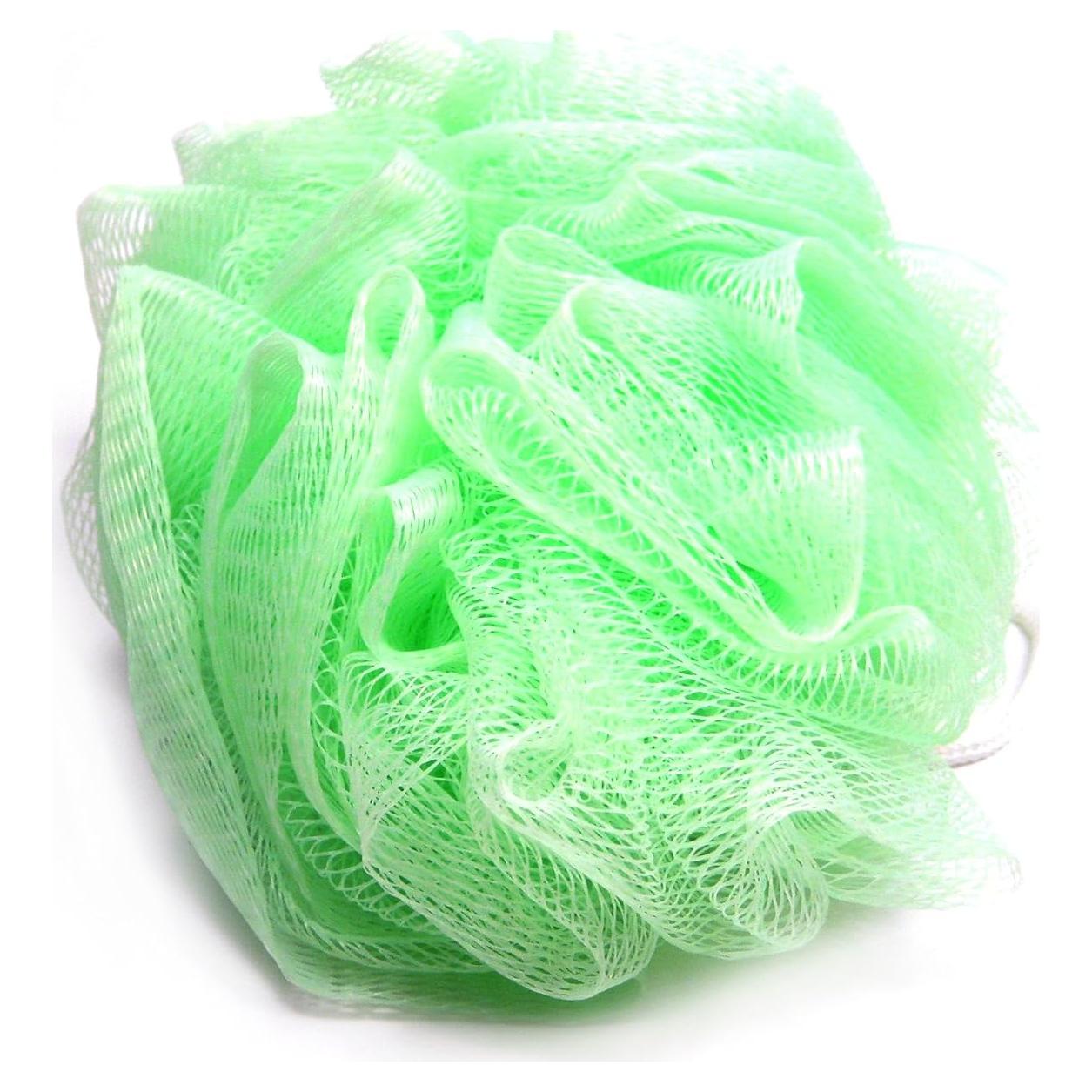 Mesh Bath Pouf Sponge Single (Green)