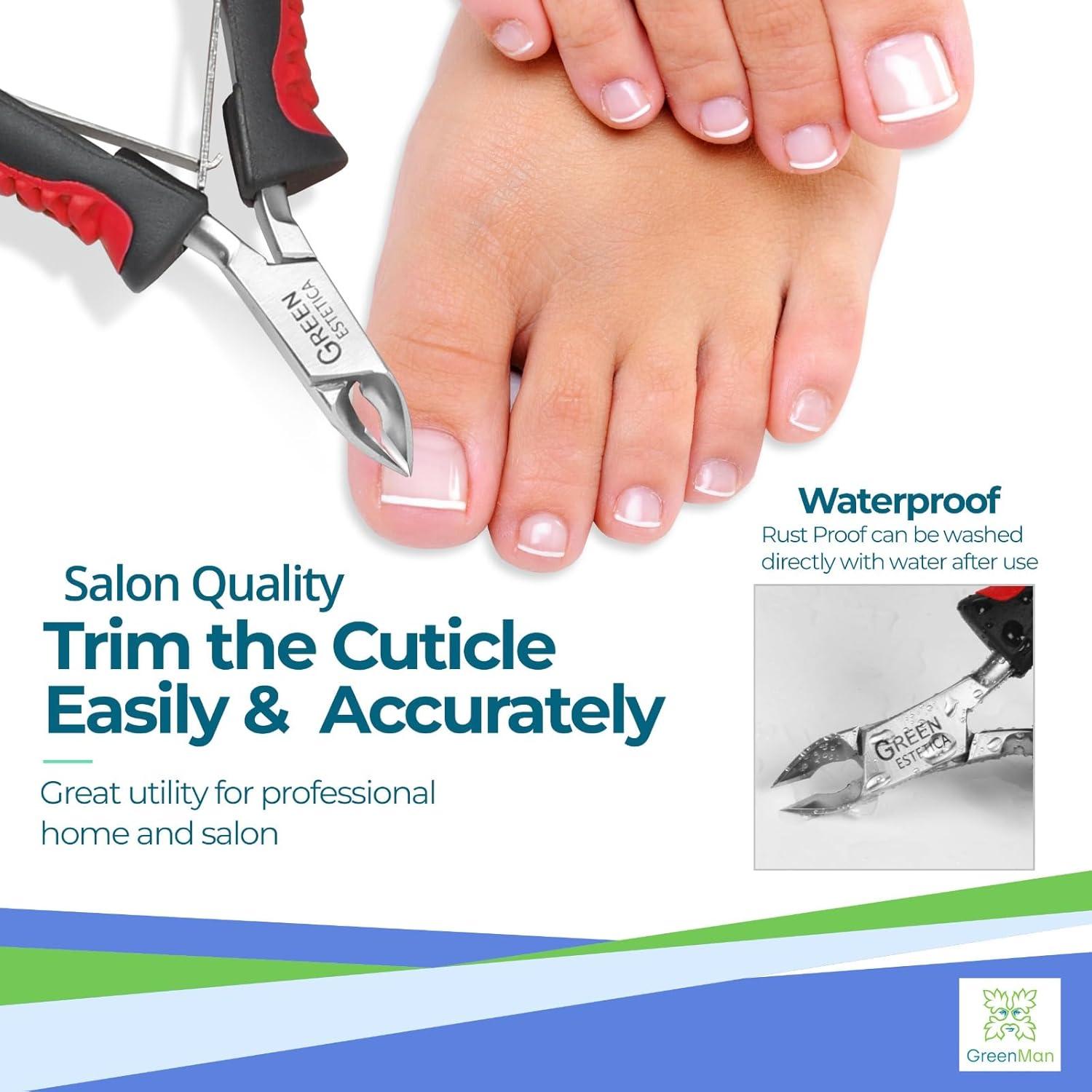 Cortador de Cutículas GREEN ESTETICA Acero Inoxidable 11.43 cm