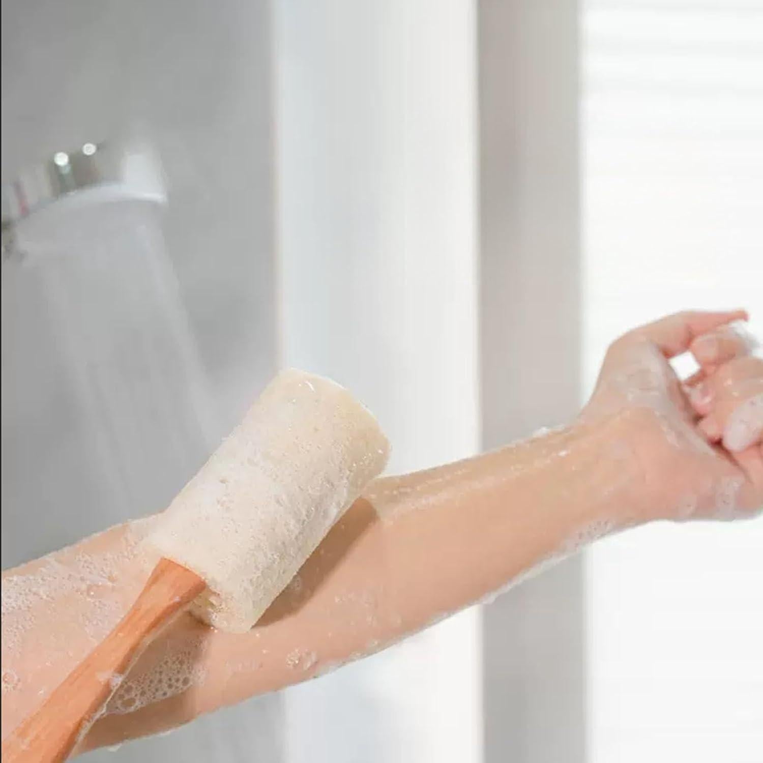 Esponja de Lufa Natural Rainlily para Baño y Limpieza 1 Cuenta