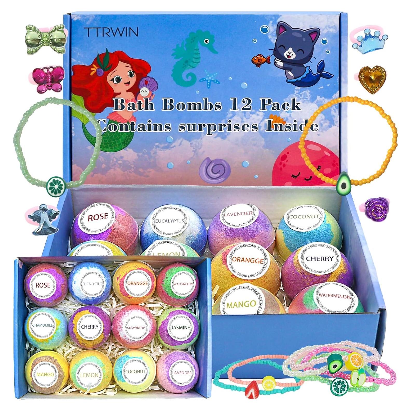 Bombas de Baño TTRWIN con Juguetes Sorpresa - Paquete de 12