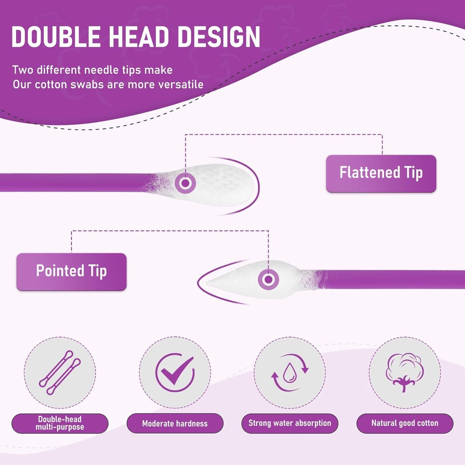 Bastoncillos de Algodón CGR 760pcs con Frasco Acrílico