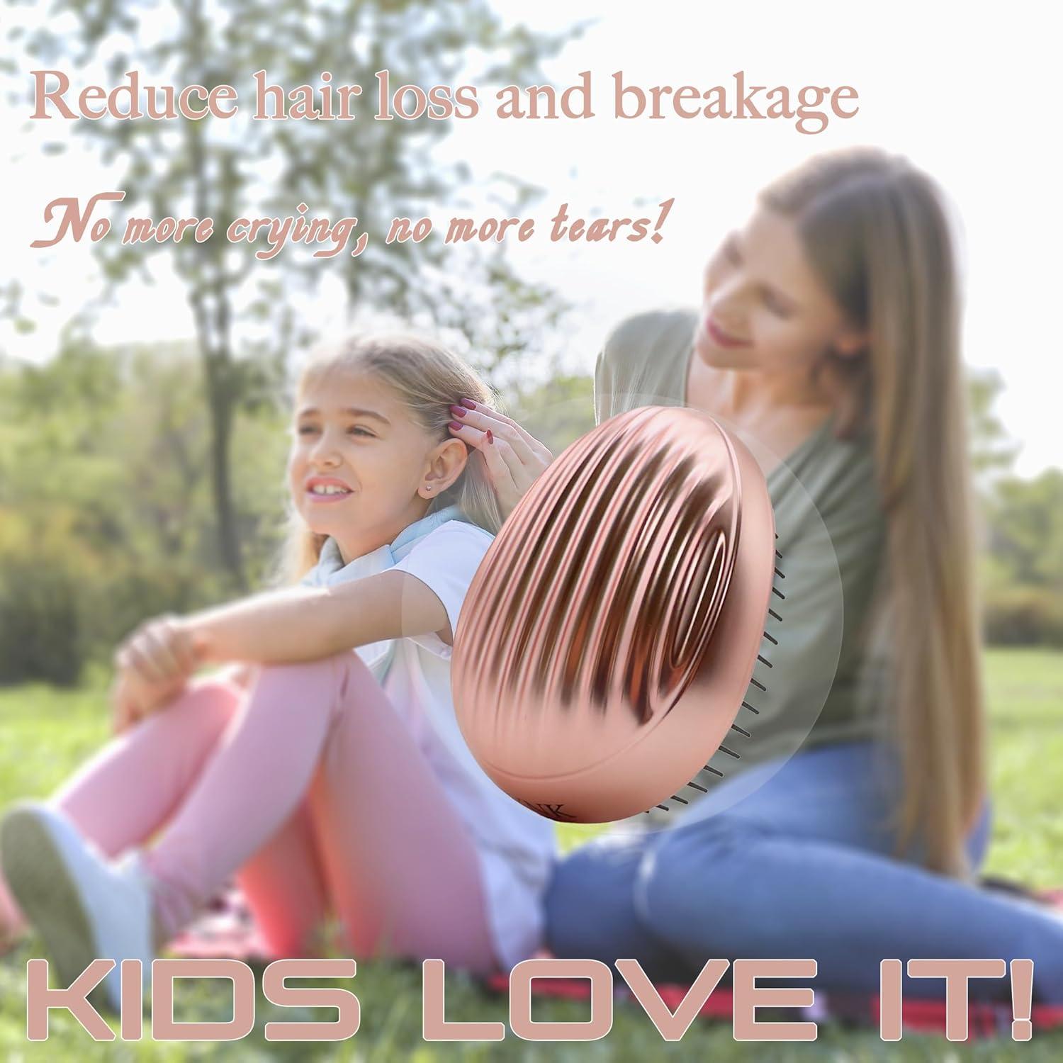 Cepillo Desenredante WYNK Compacto Oro Champán para Cabello