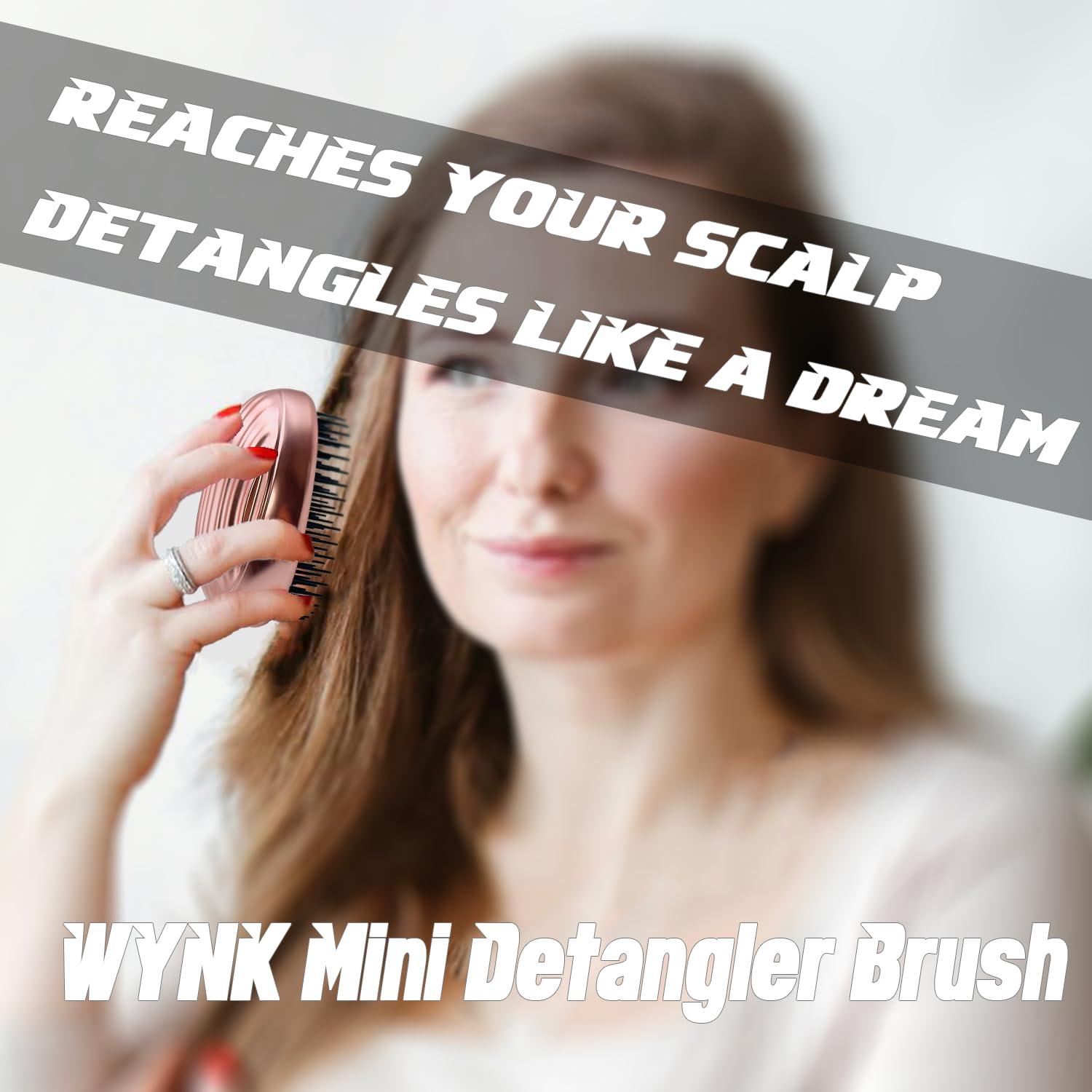 Cepillo Desenredante WYNK Compacto Oro Champán para Cabello