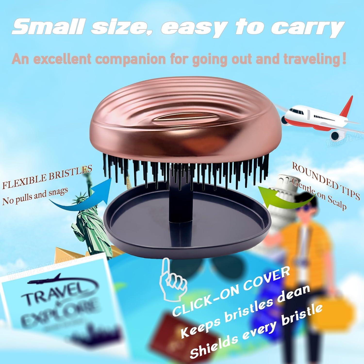 Cepillo Desenredante WYNK Compacto Oro Champán para Cabello