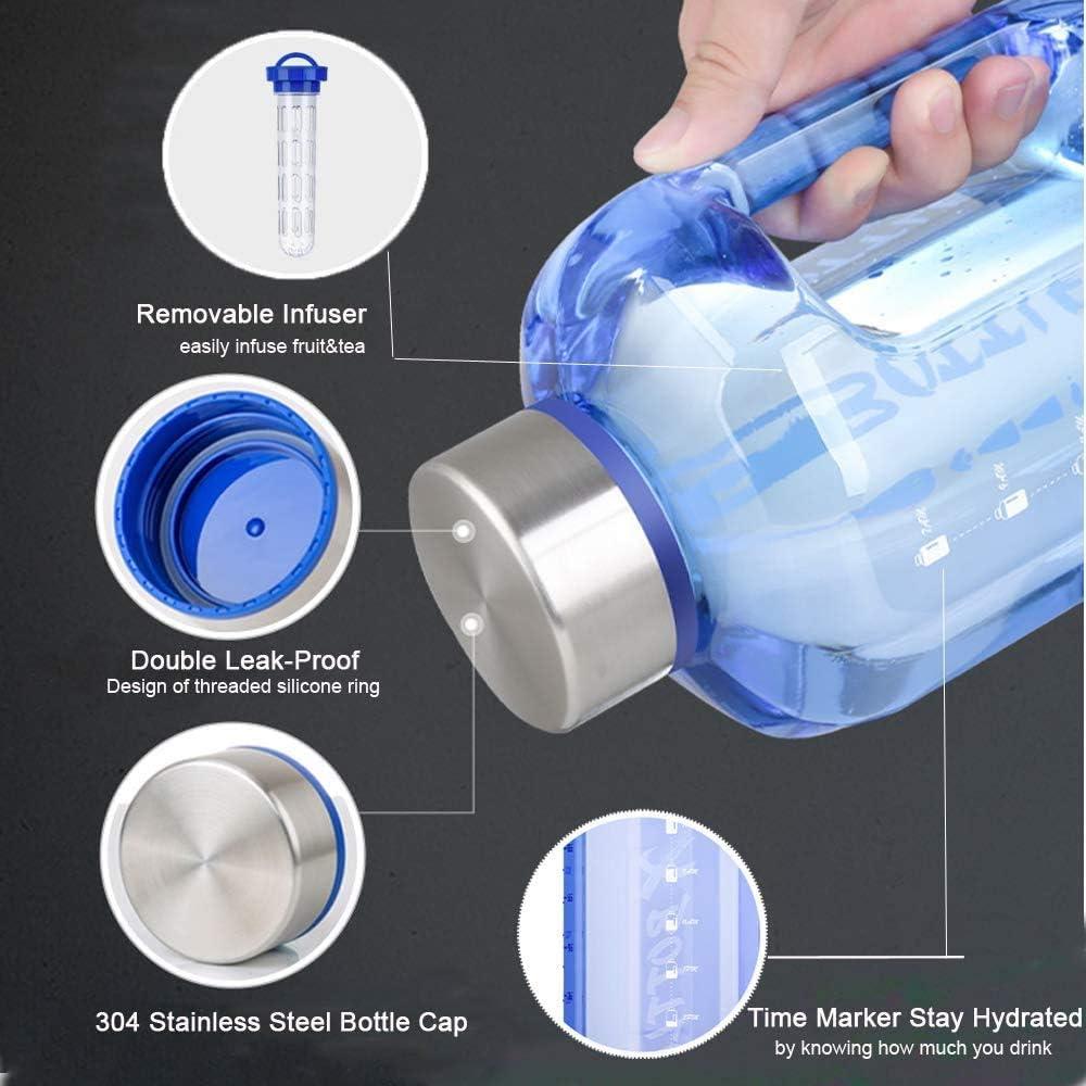 Botella de Agua Deportiva XBOTTLE 2.5L con Infusor y Libre de BPA