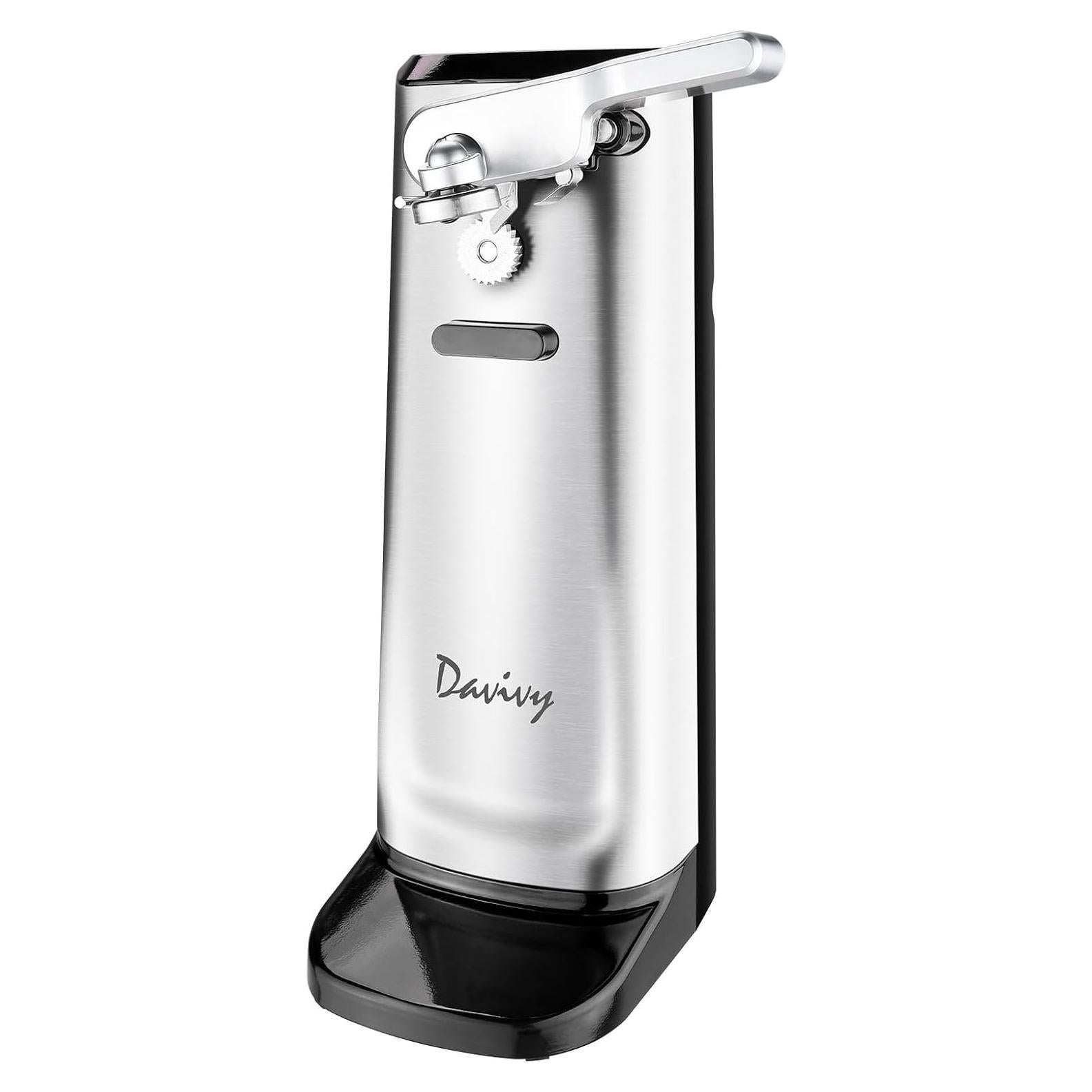 Abrelatas Eléctrico Davivy de Acero Inoxidable Grande