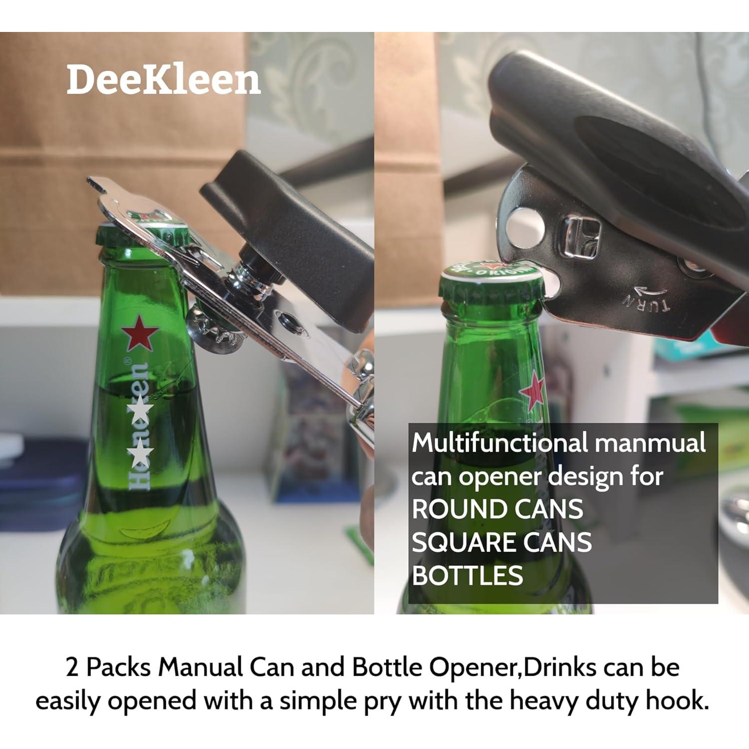 Paquete de 2 Abridores de Latas Manuales DeeKleen - Acero Inoxidable