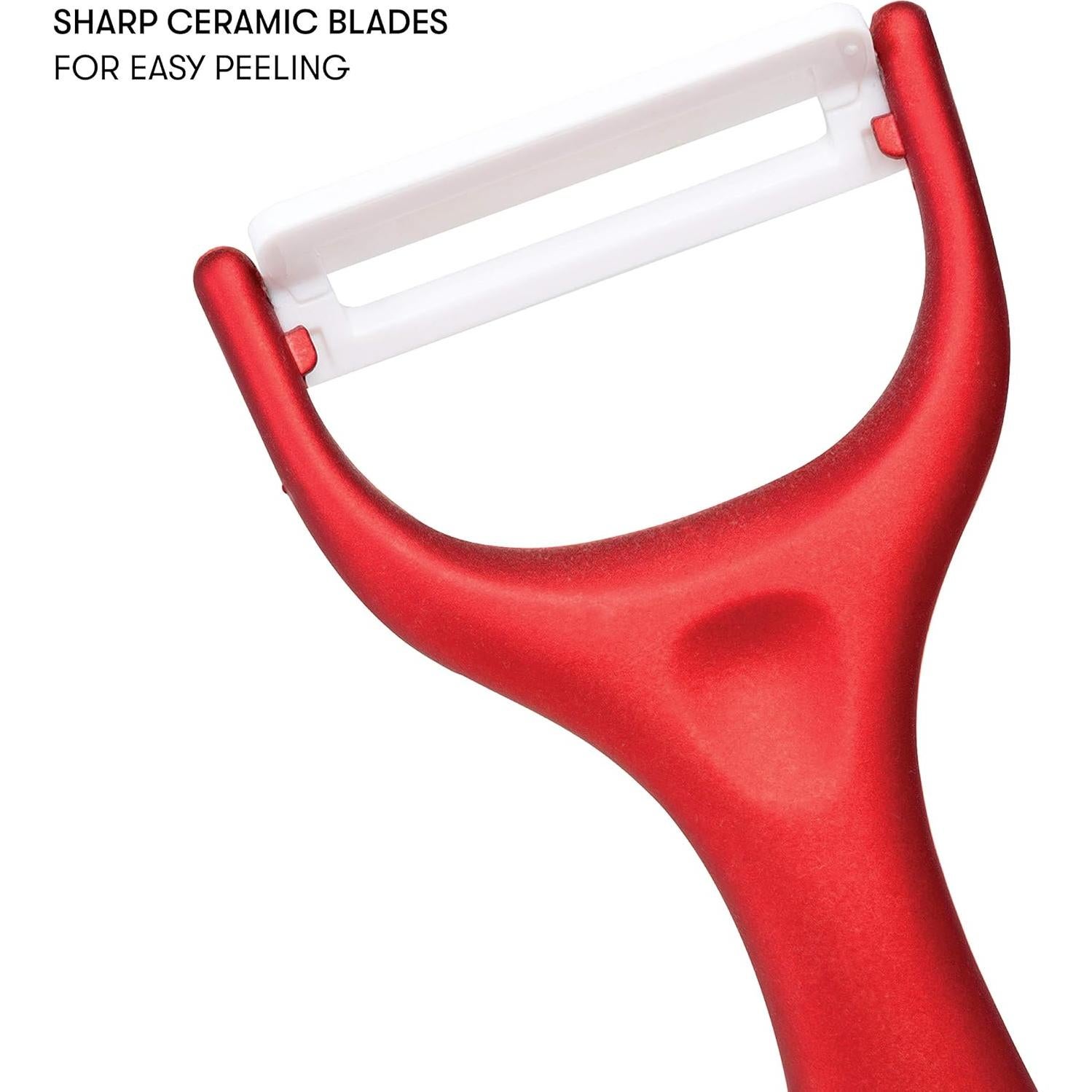 Juego de 2 Peladores de Cerámica Epoca con Cuchillas Afiladas