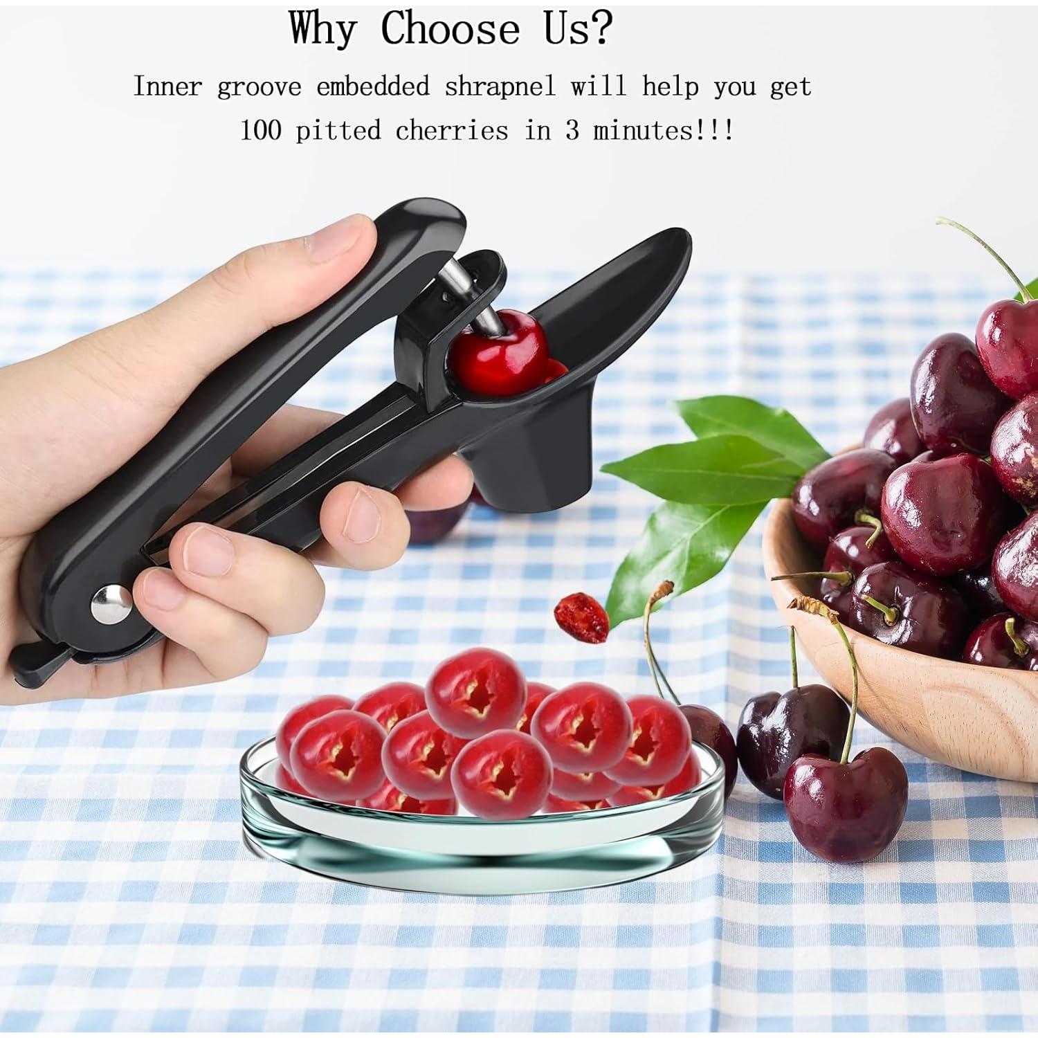 Deshuesador de Cereza Jusanice Acero Inoxidable Negro