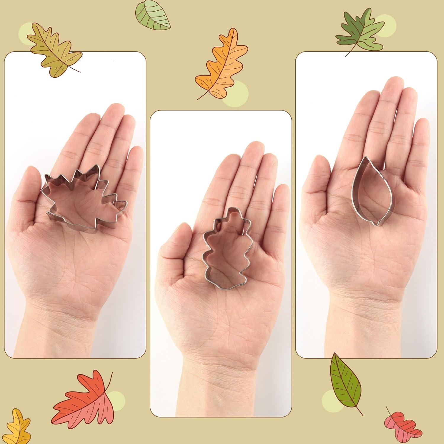 Juego de 7 Cortadores de Galletas en Forma de Hoja SurgeHai