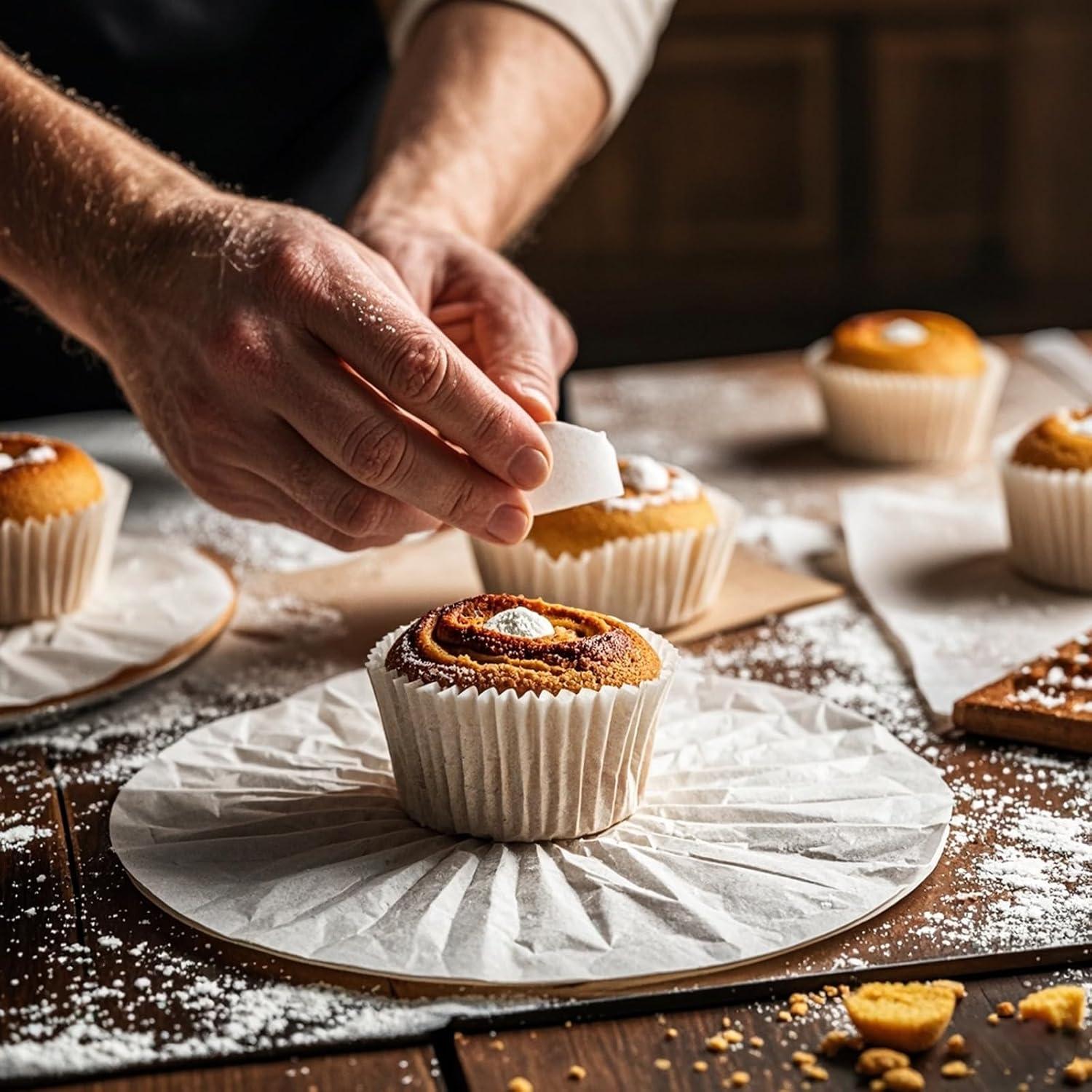 Forros de Cupcake Hzyxgs 500 Piezas Antiadherentes Blancos