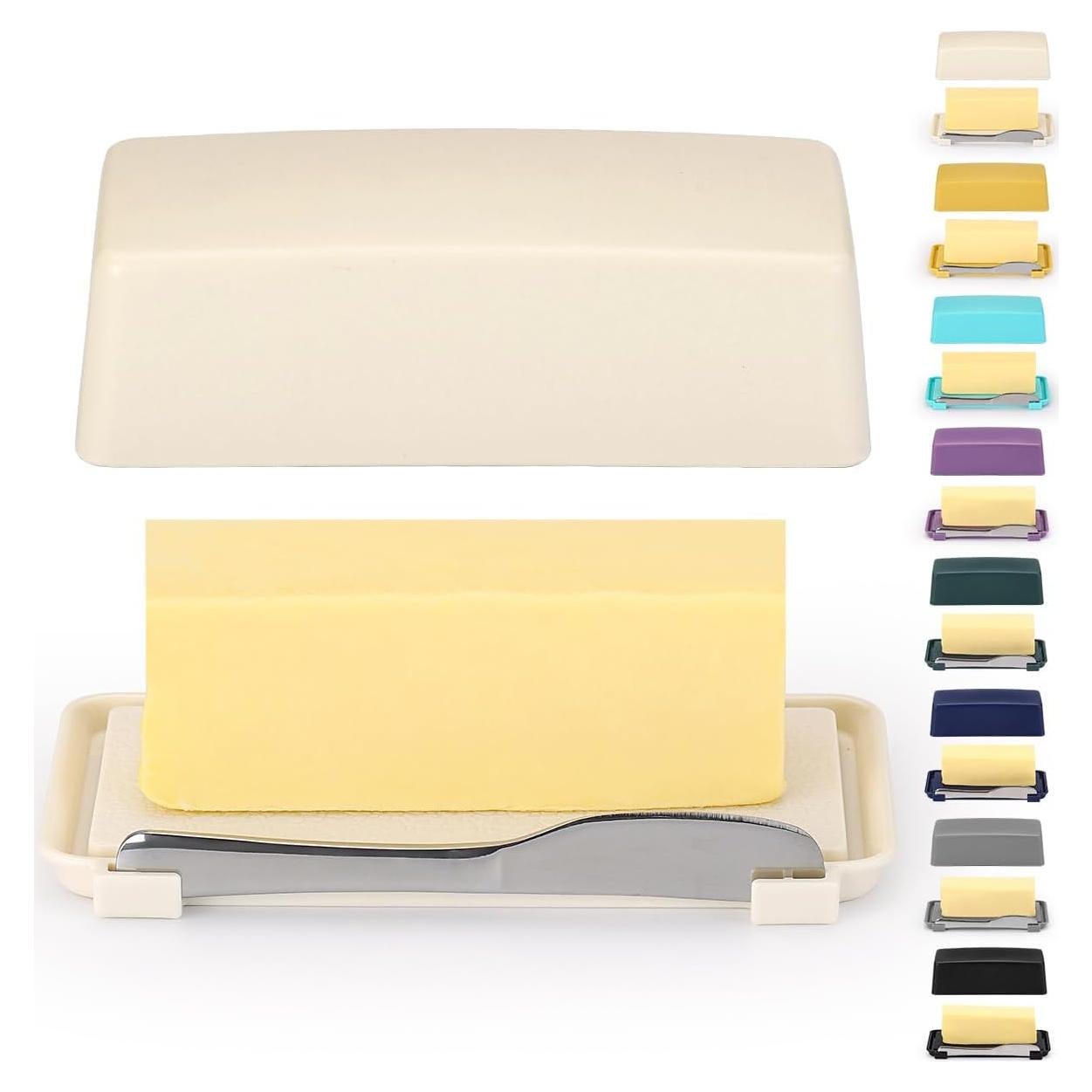 Caja de Mantequilla con Tapa Kyraton y Espátula Acero Inoxidable