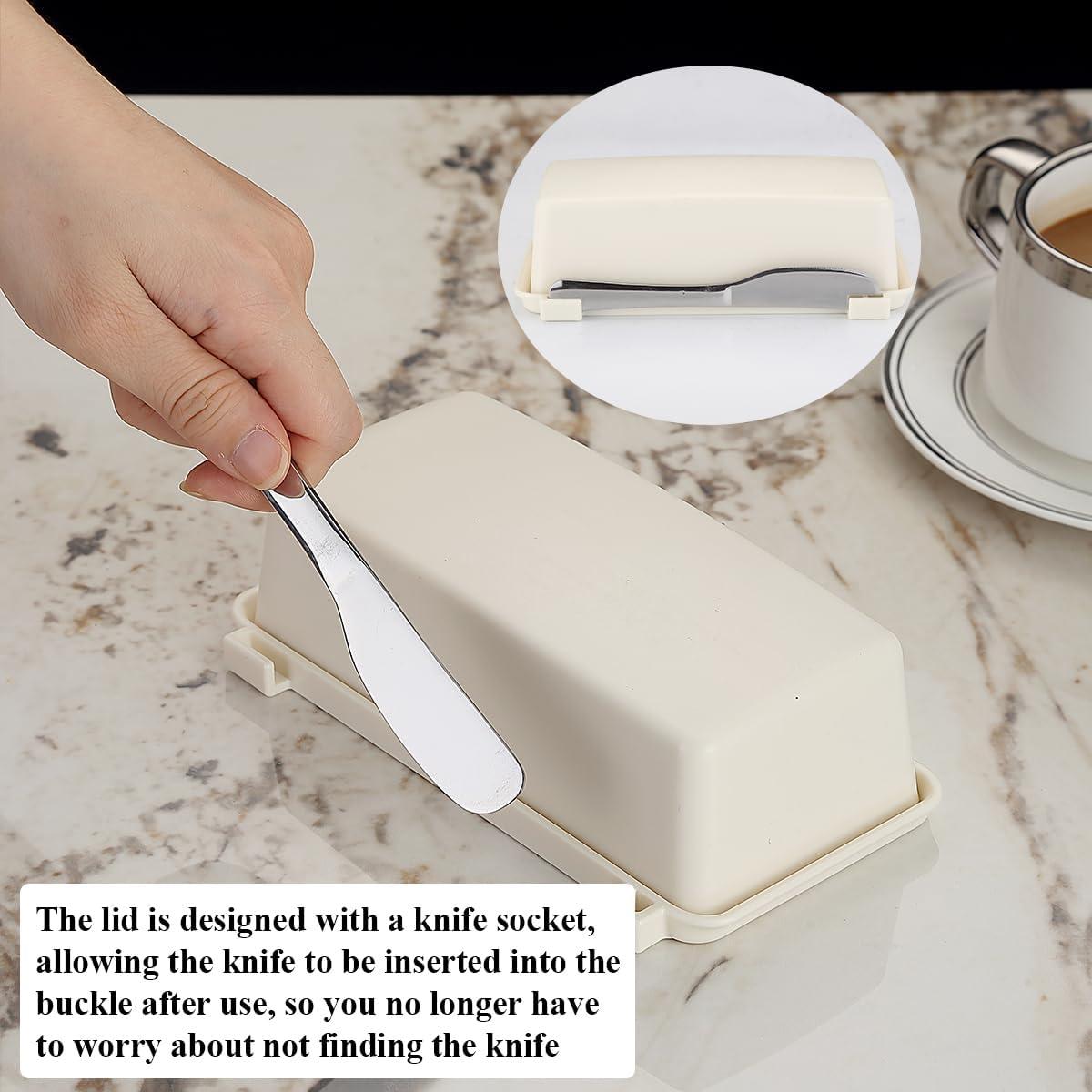 Caja de Mantequilla con Tapa Kyraton y Espátula Acero Inoxidable