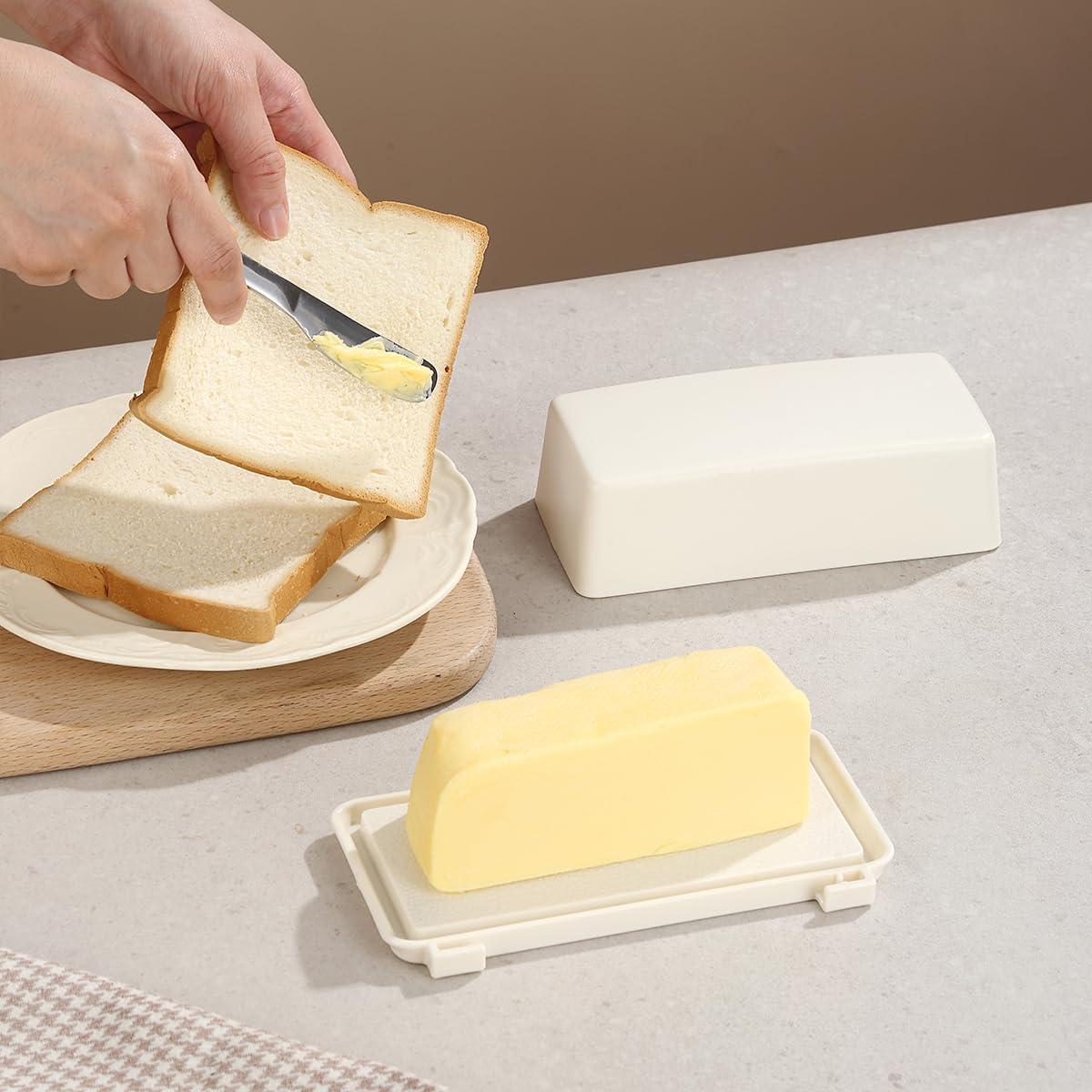 Caja de Mantequilla con Tapa Kyraton y Espátula Acero Inoxidable