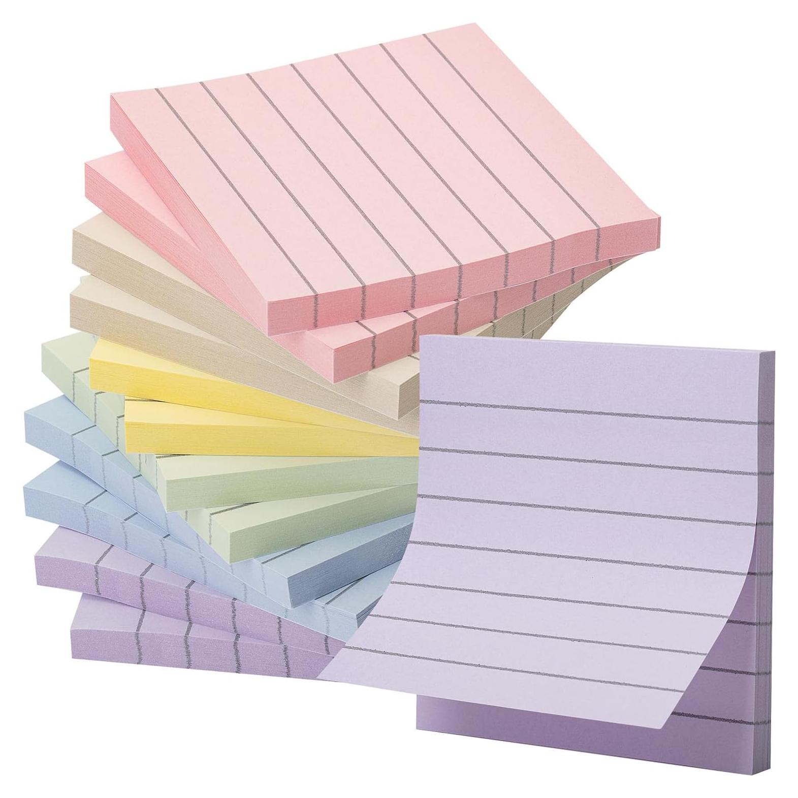 Notas Adhesivas Rayadas Mr. Pen 3x3" Morandi 720 Hojas