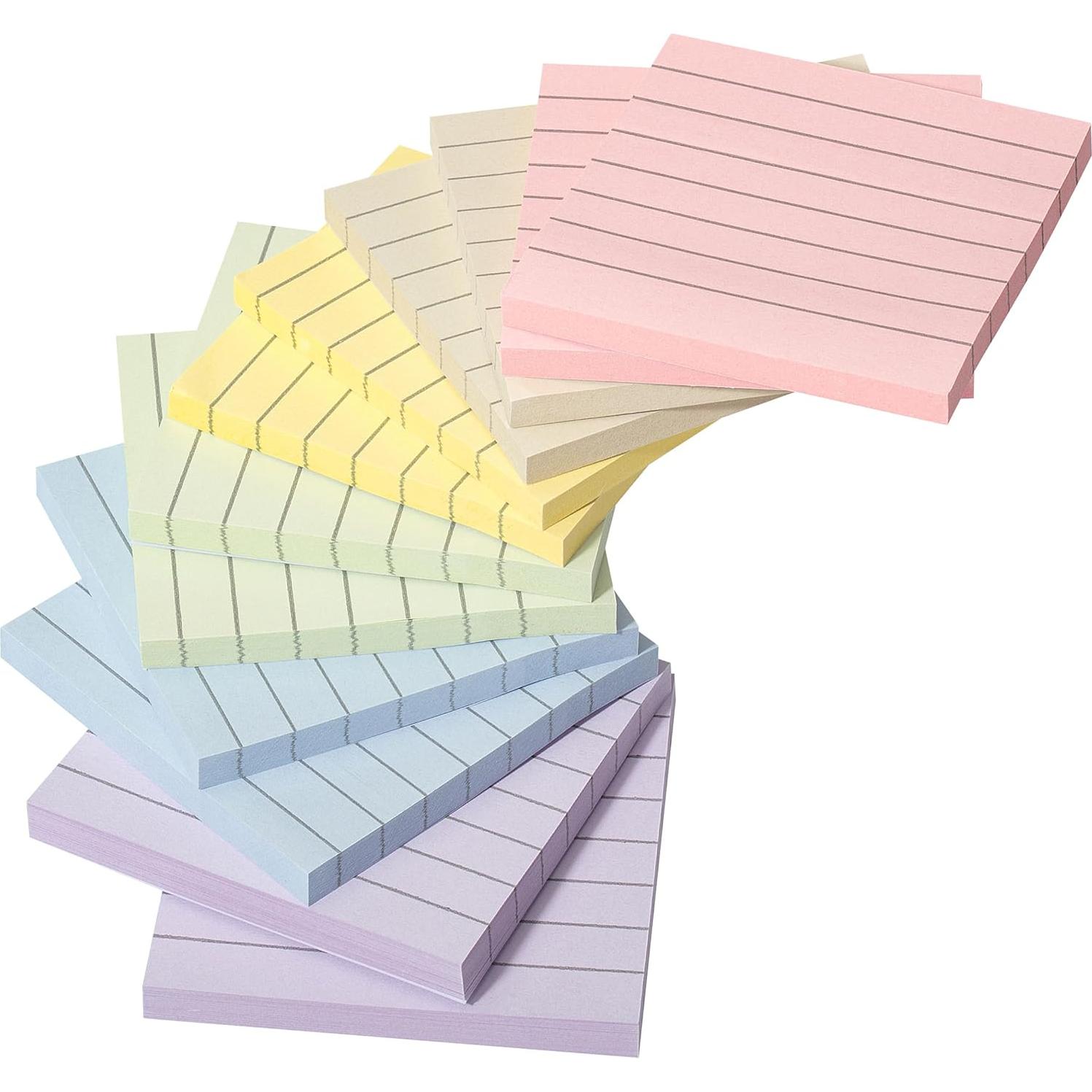 Notas Adhesivas Rayadas Mr. Pen 3x3" Morandi 720 Hojas