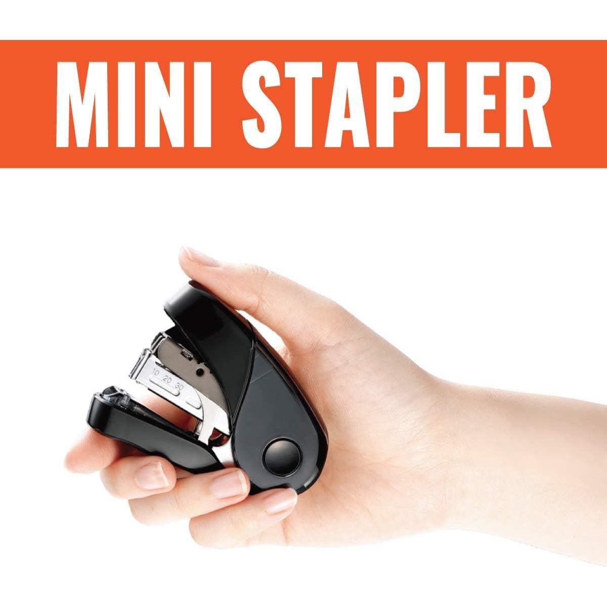 Grapadora Mini Flat Clinch MAX HD-10FL3, Negro, 113g