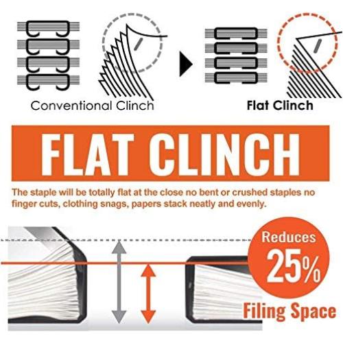 Grapadora Mini Flat Clinch MAX HD-10FL3, Negro, 113g