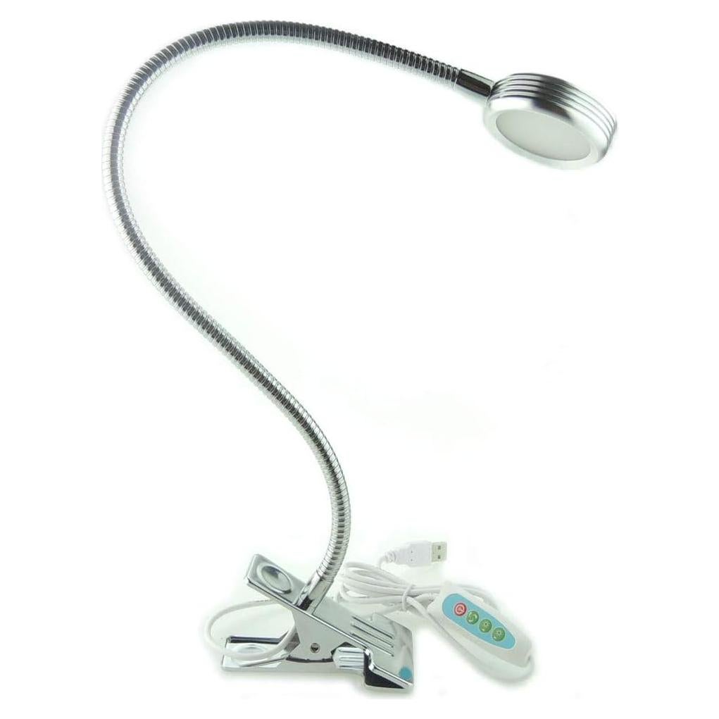 Lámpara de escritorio LED QUANS con pinza regulable 3 colores