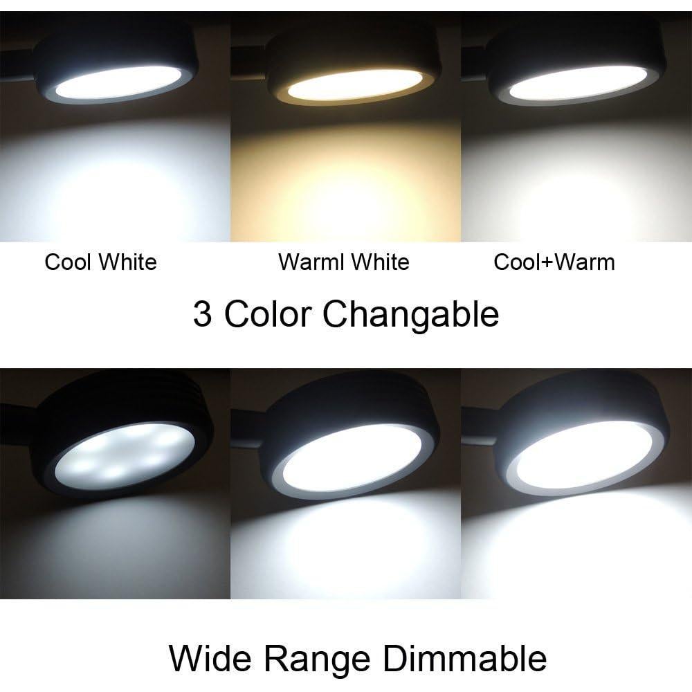 Lámpara de escritorio LED QUANS con pinza regulable 3 colores