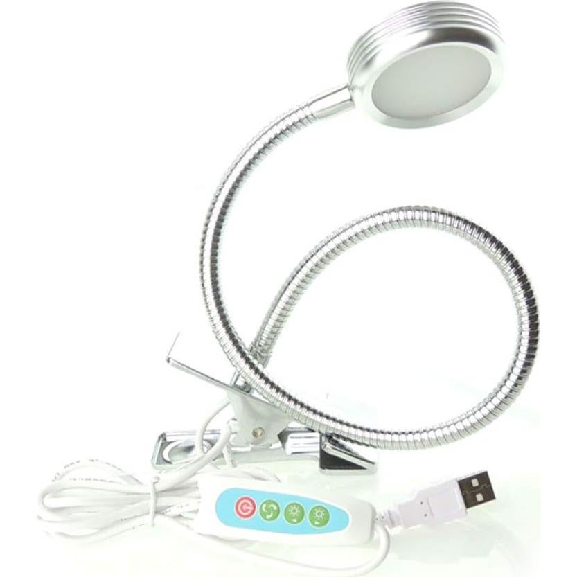 Lámpara de escritorio LED QUANS con pinza regulable 3 colores