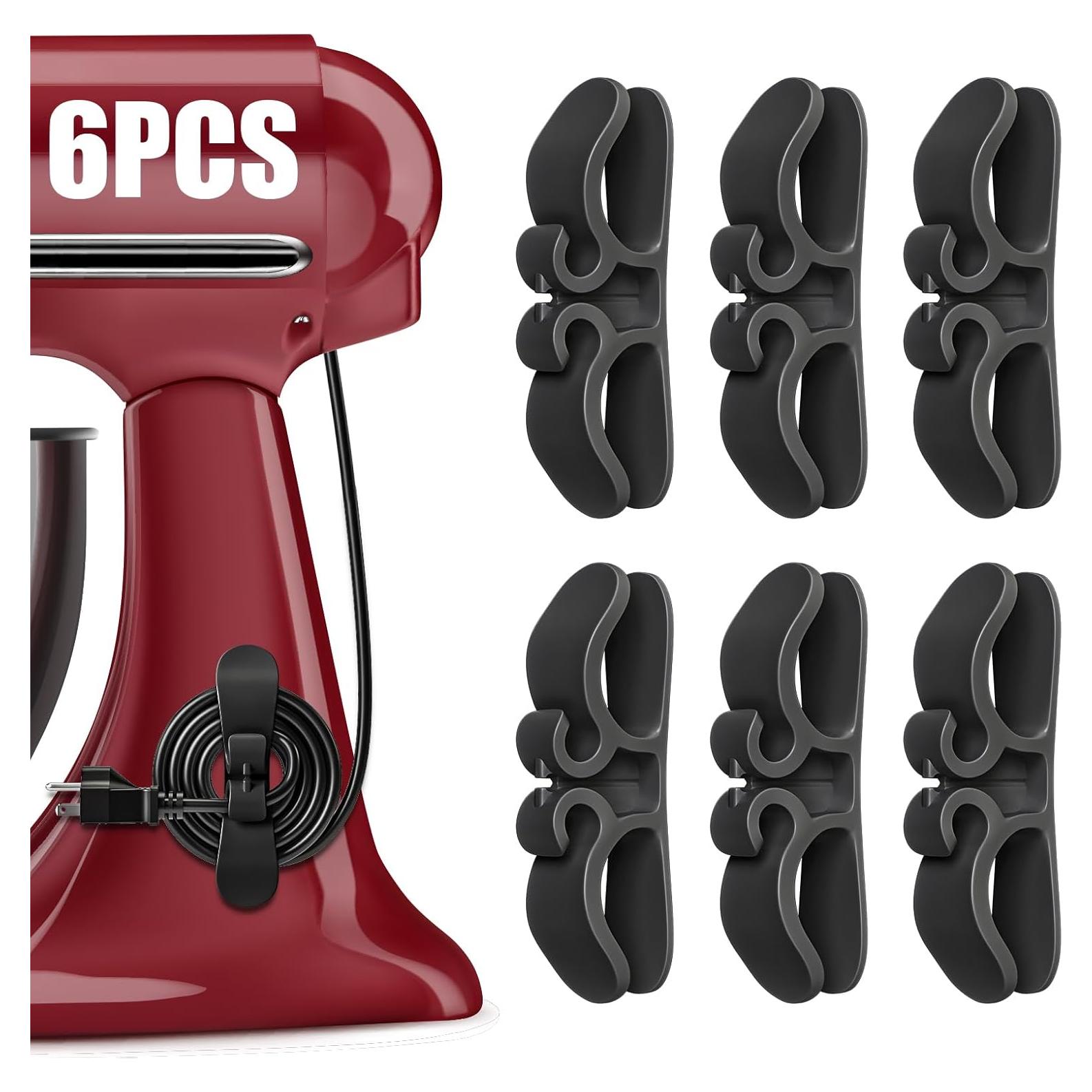 Organizador de Cables Searuodio - Paquete de 6, Negro