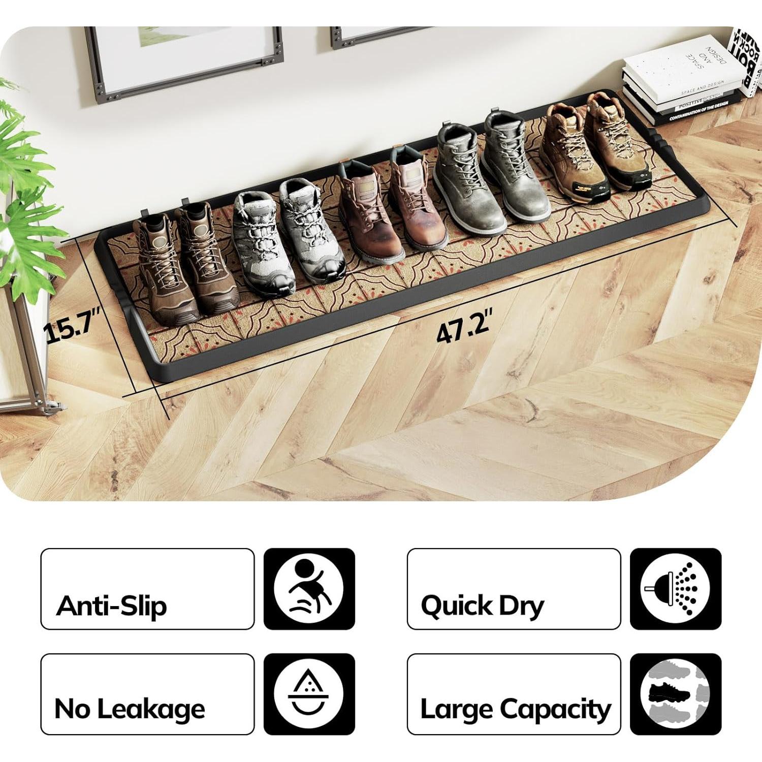 Bandeja para Botas Mibao 40.6x120.6cm Antideslizante Impermeable