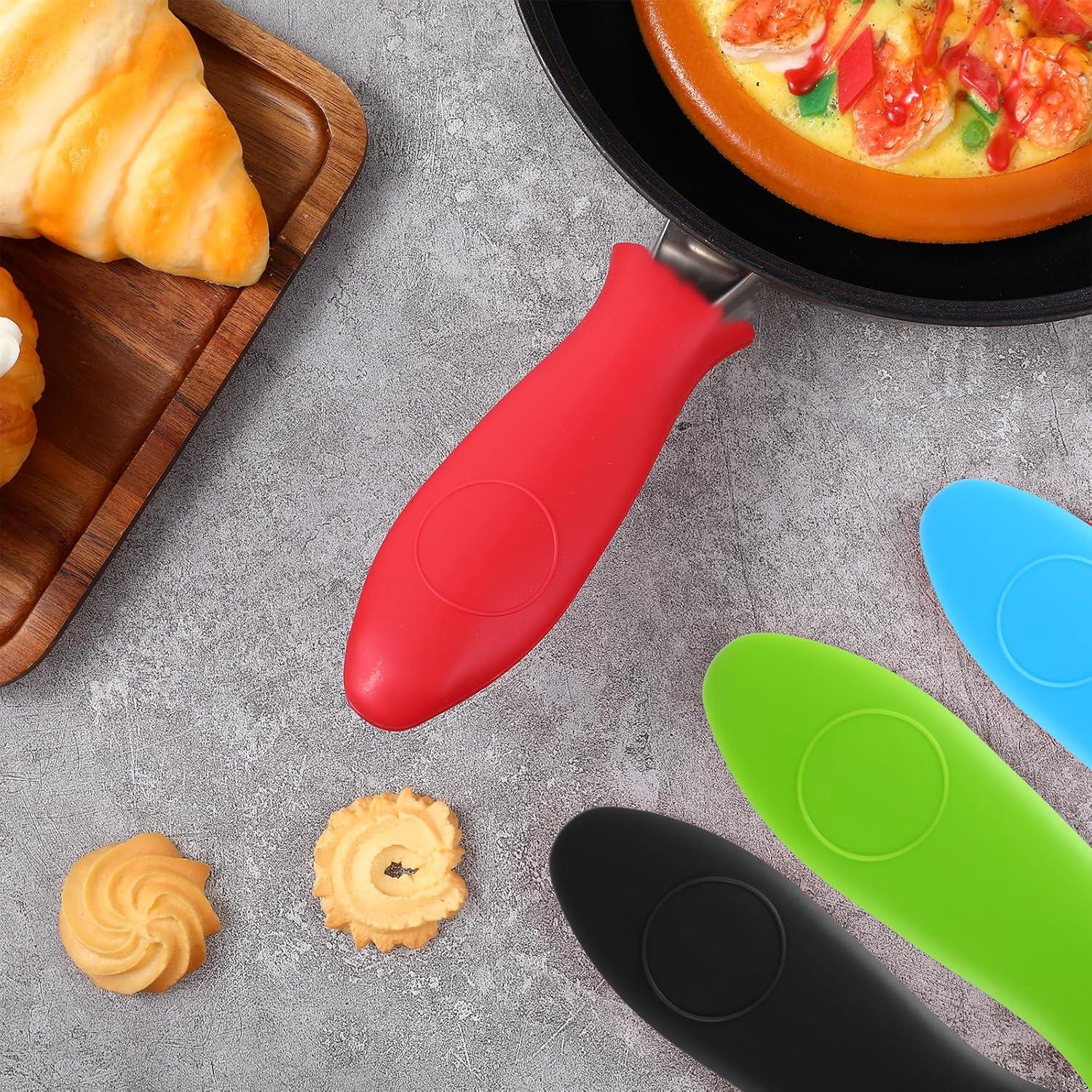 Funda de Mango de Silicona TIESOME 4 Pcs Antideslizante