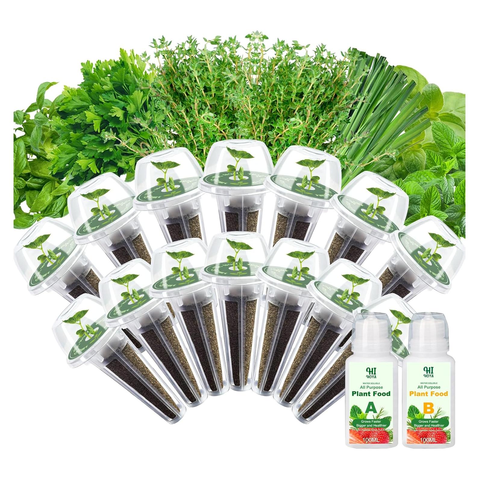 Kit de Cápsulas de Semillas de Hierbas Gourmet HiHOYA 14POD