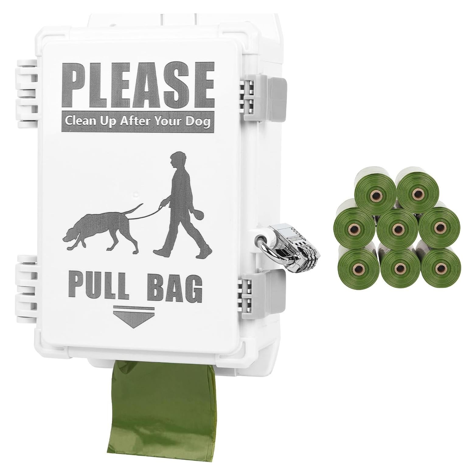 Dispensador de bolsas para excremento de perro Vanqou con 8 rollos