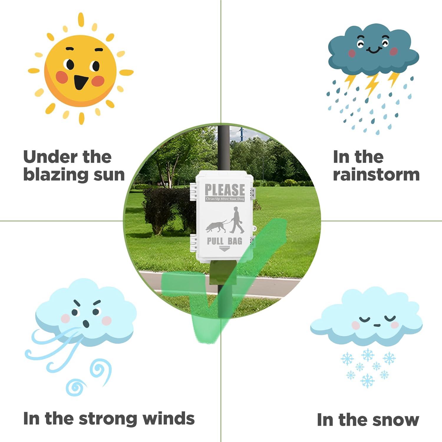 Dispensador de bolsas para excremento de perro Vanqou con 8 rollos