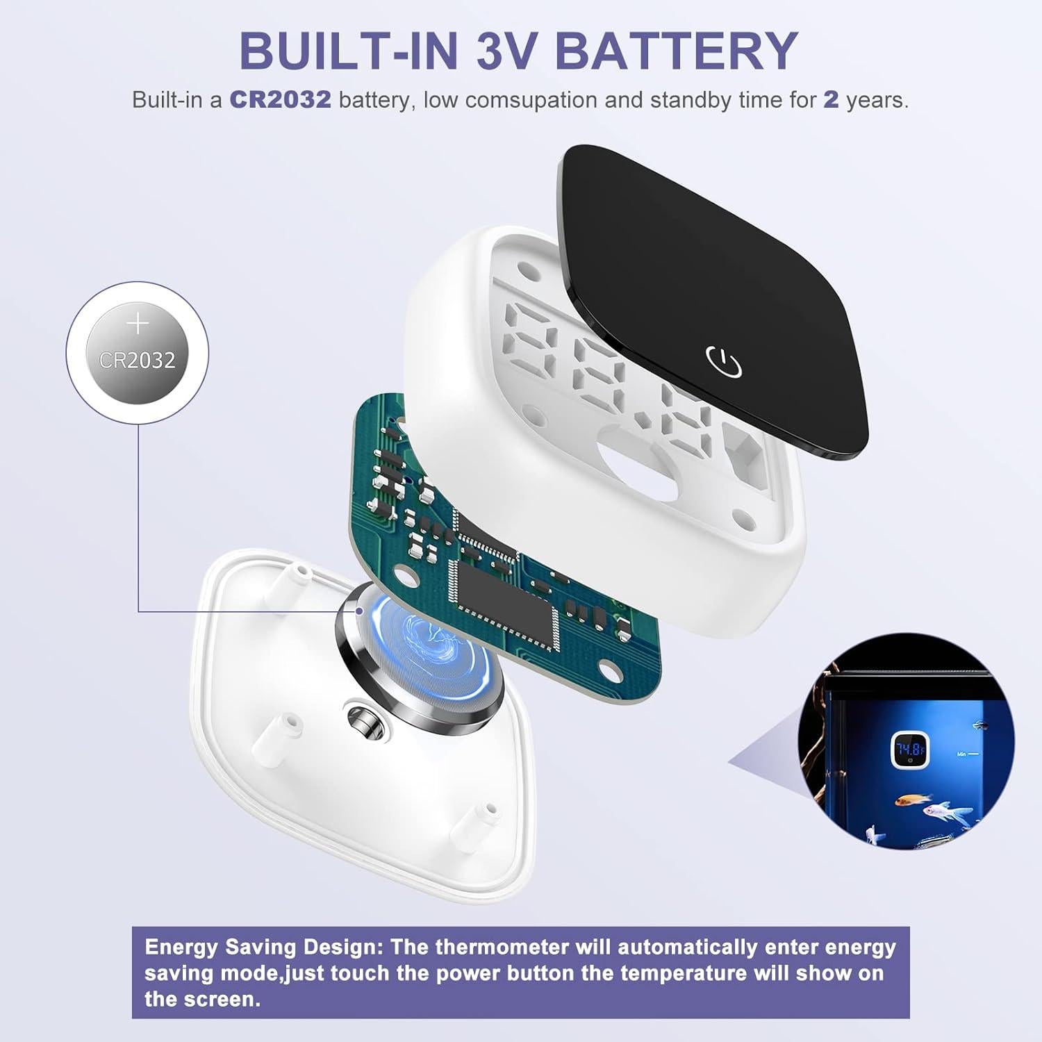 Termómetro Digital LED JXTZ para Acuario 0-60°C