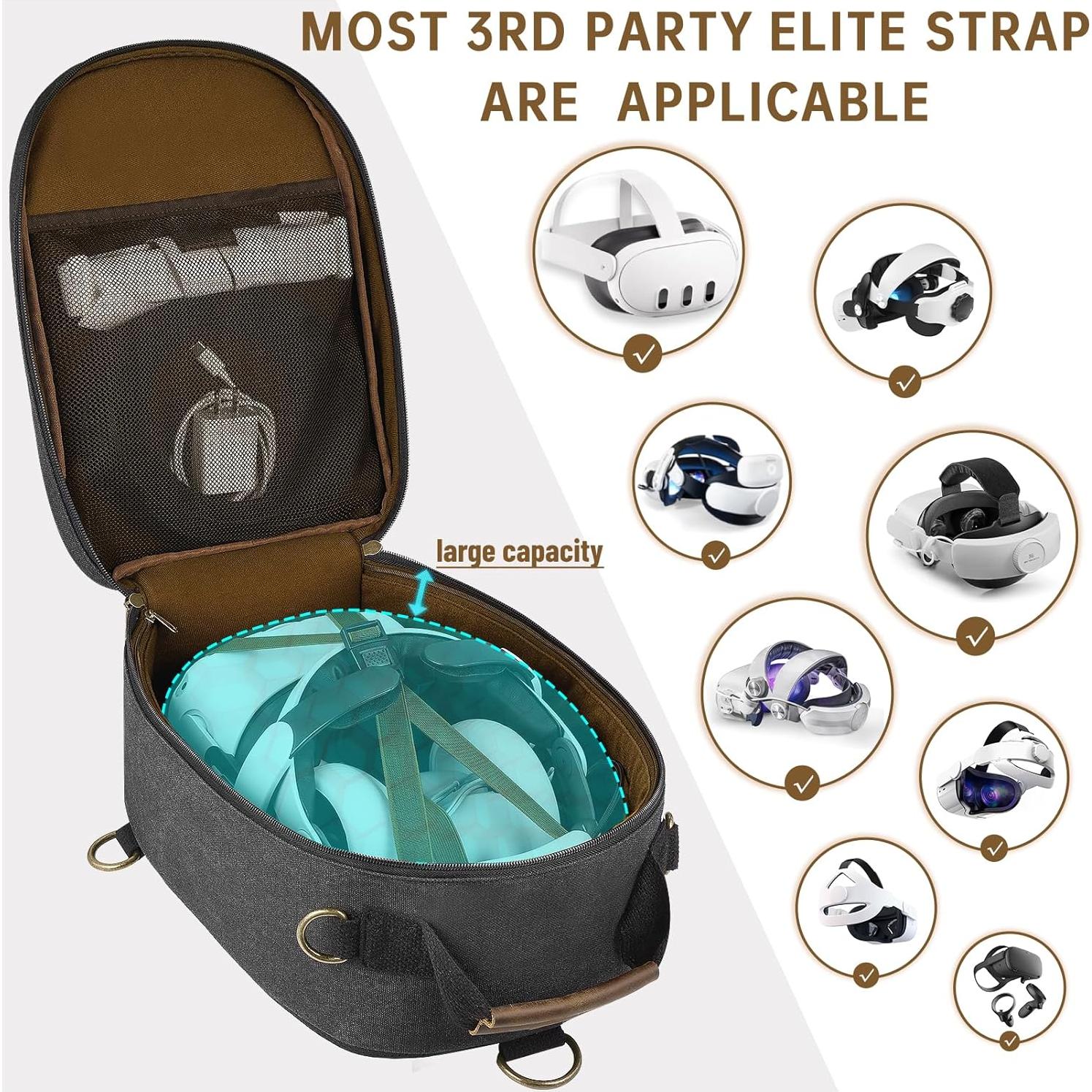 Funda Dura SMRITI para Cascos de VR y Accesorios - Negro