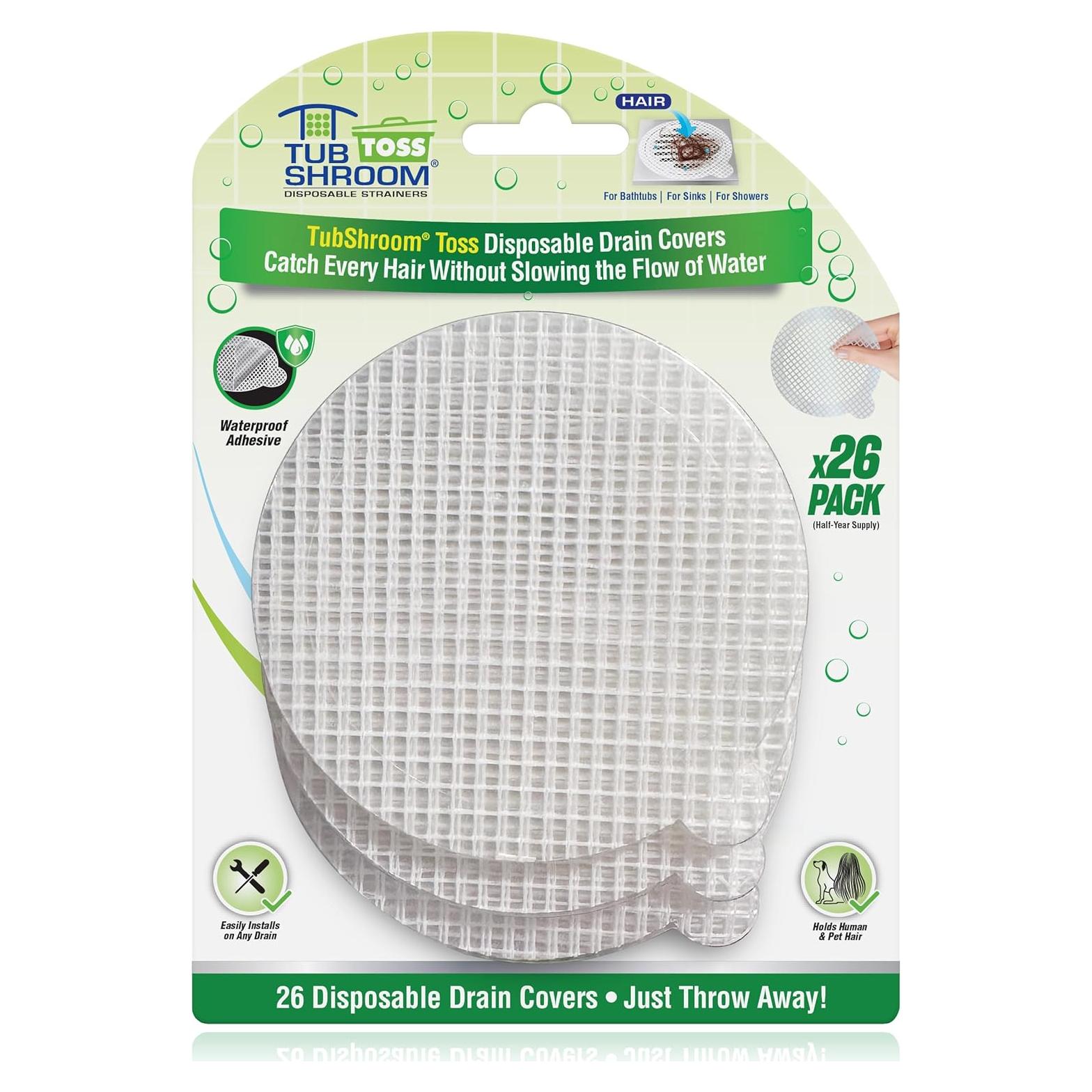 Cubiertas de Drenaje TubShroom Toss 26pk - Filtros Adhesivos