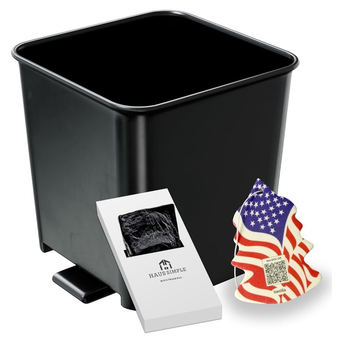 Basurero para Auto Haussimple Impermeable 2L Negro Pequeño