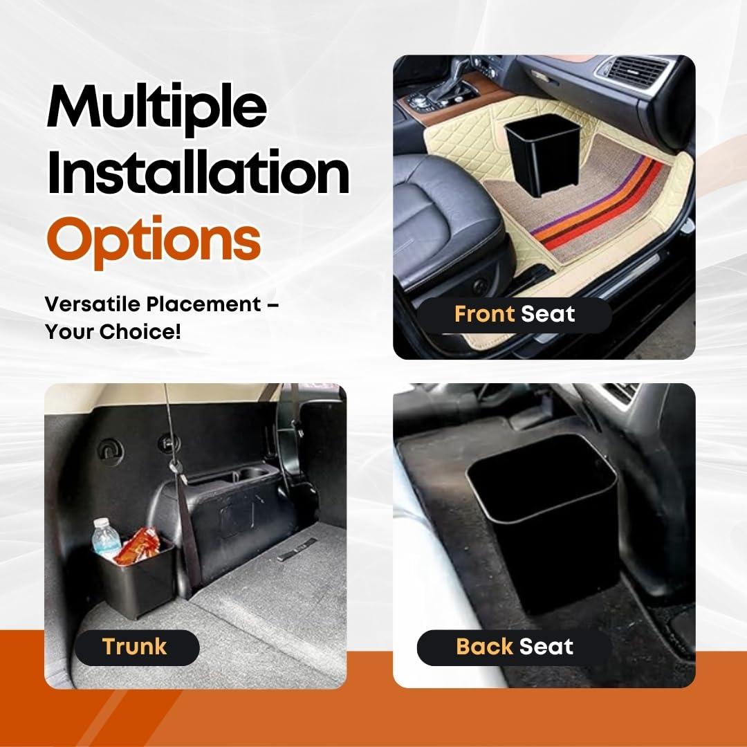 Basurero para Auto Haussimple Impermeable 2L Negro Pequeño