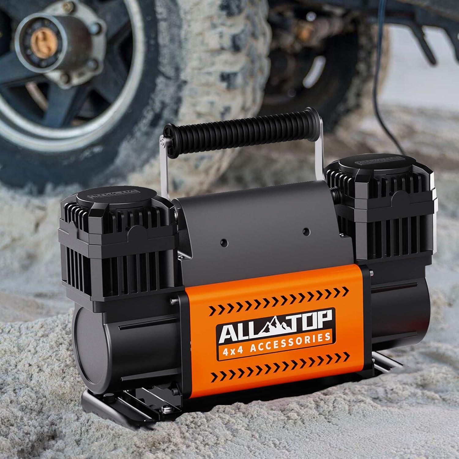 Compresor de Aire ALL-TOP Doble Cilindro 12V 350 LPM 150 PSI