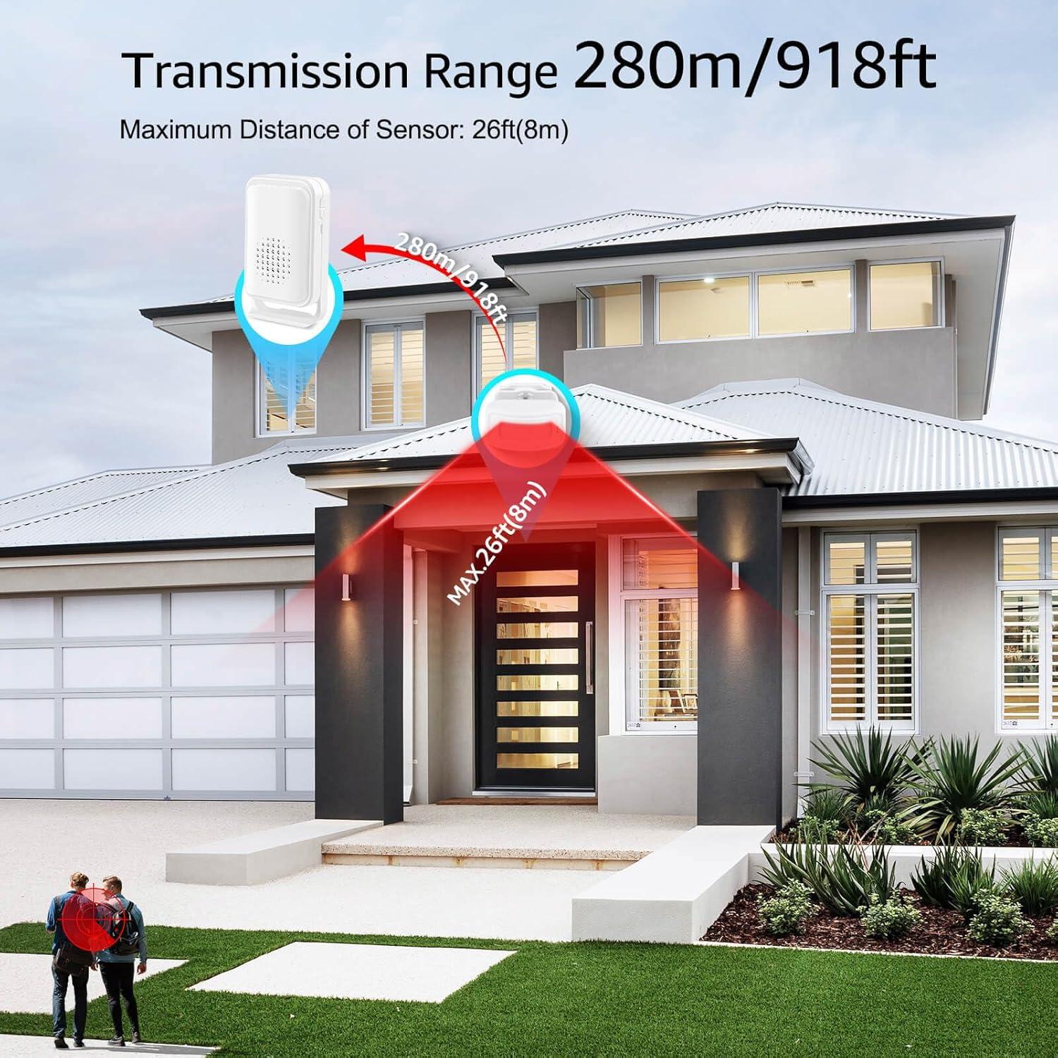 Alarma Inalámbrica de Movimiento Greencycle SF20R-Pro, 2 Receptores