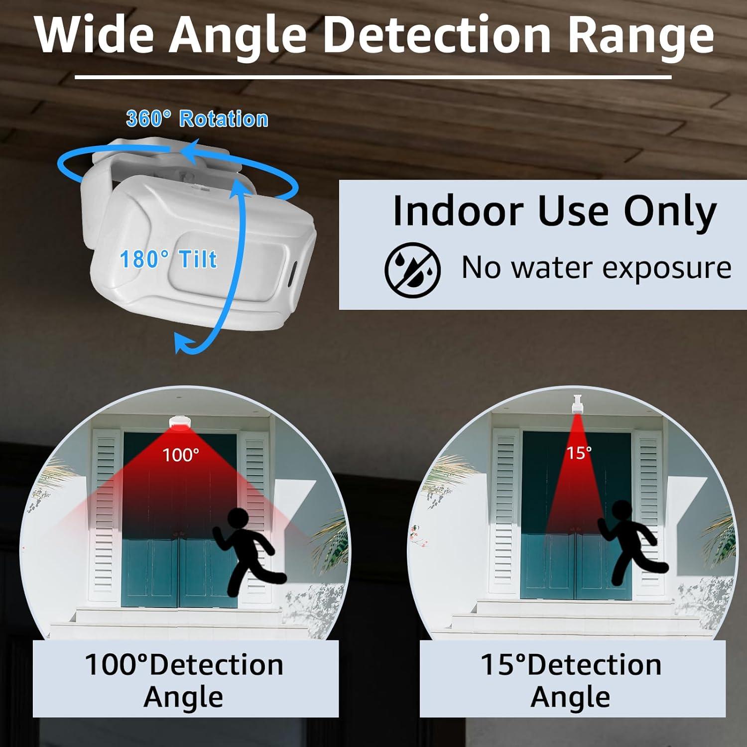 Alarma Inalámbrica de Movimiento Greencycle SF20R-Pro, 2 Receptores