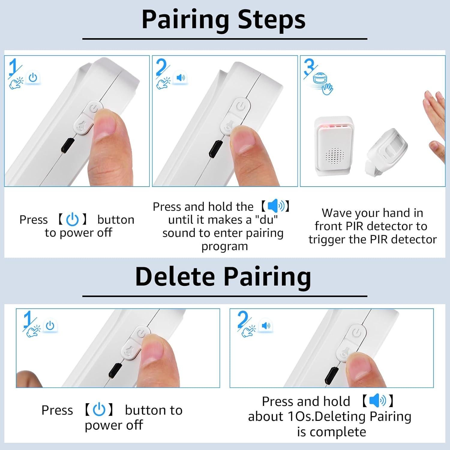 Alarma Inalámbrica de Movimiento Greencycle SF20R-Pro, 2 Receptores