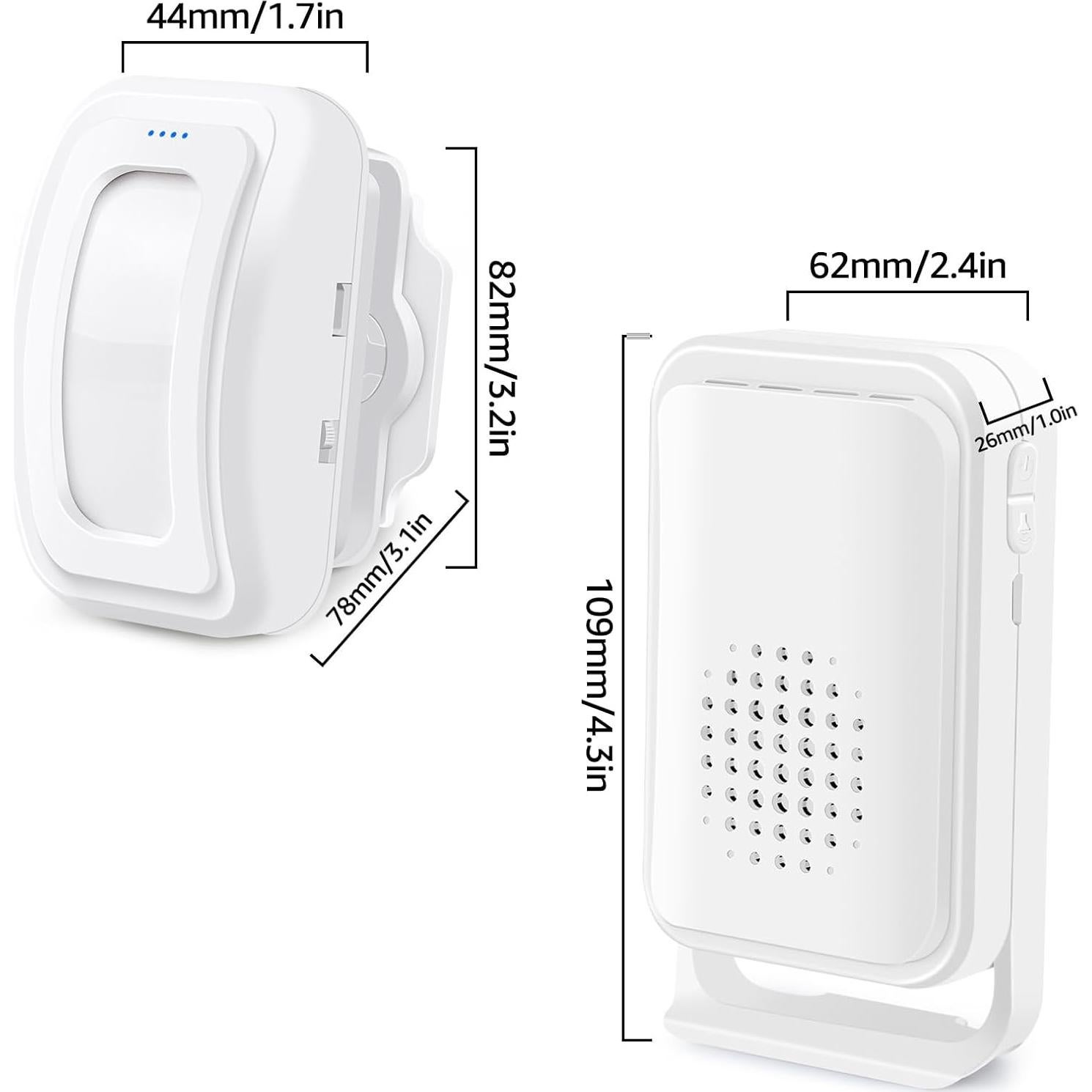 Alarma Inalámbrica de Movimiento Greencycle SF20R-Pro, 2 Receptores