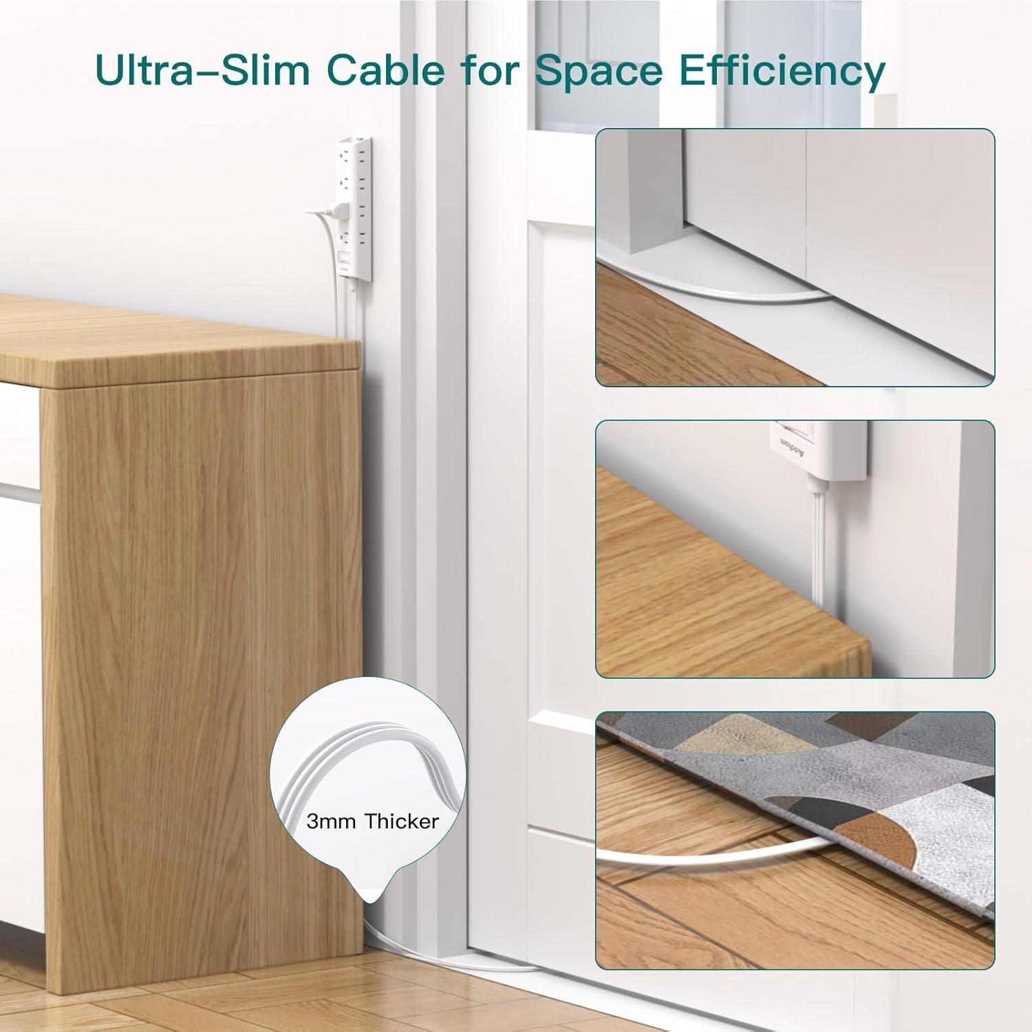 Regleta de Enchufes Addtam 12 Salidas 1 Pie Blanca con Protección