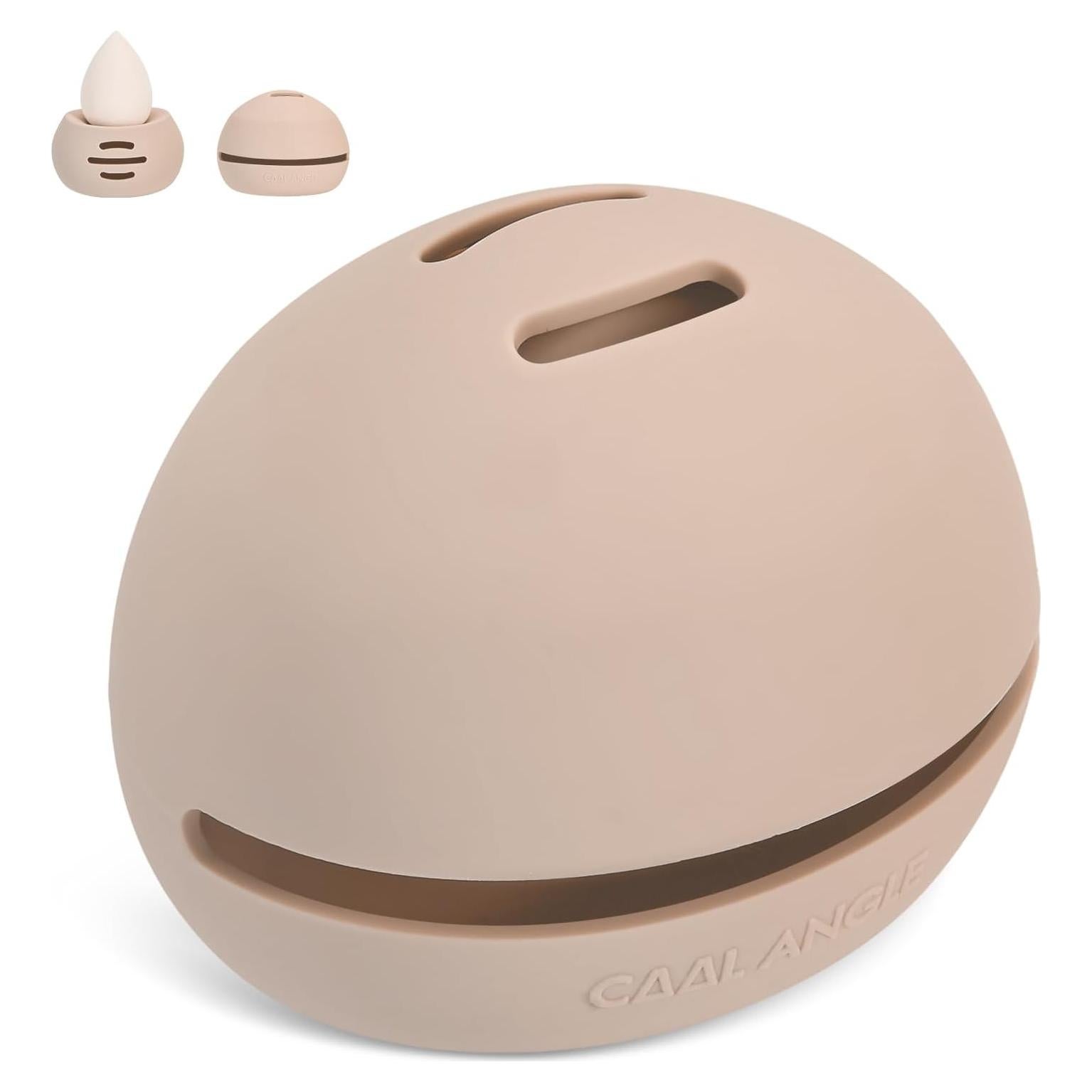 Soporte de Esponja de Maquillaje Cool Angle Caqui 2 en 1