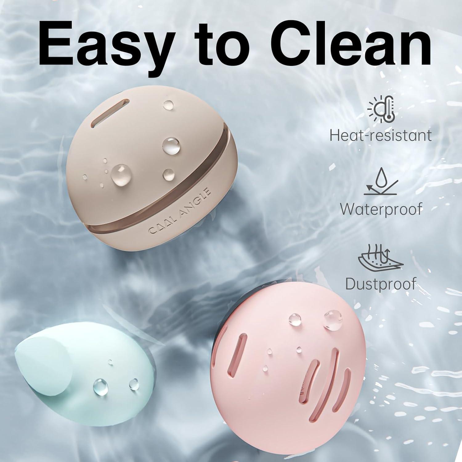 Soporte de Esponja de Maquillaje Cool Angle Caqui 2 en 1