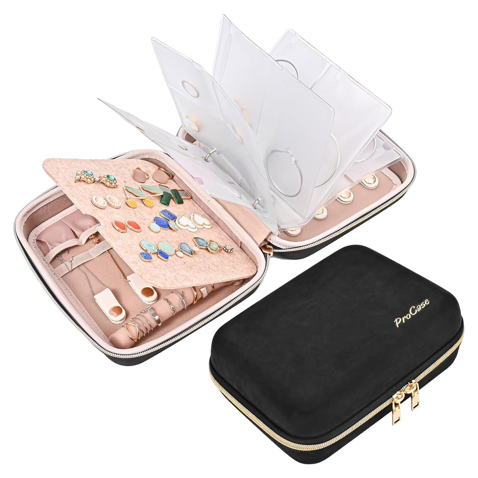 Estuche de Joyería de Viaje ProCase Mediano Negro 22.5x20x7cm