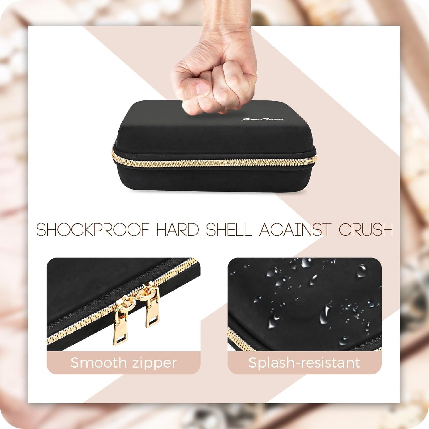 Estuche de Joyería de Viaje ProCase Mediano Negro 22.5x20x7cm