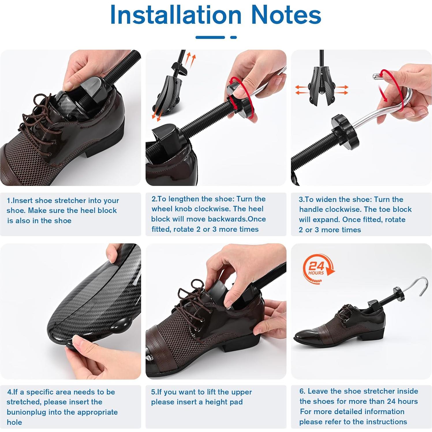 Estirador de Zapatos Eachway Ajustable para Hombres Talla L Negro