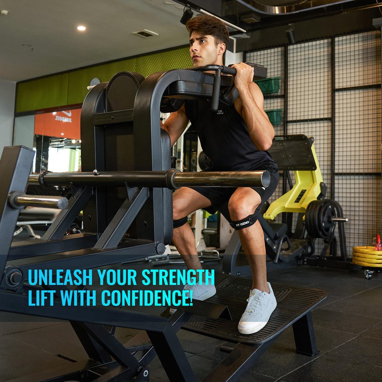 Soporte de Tendón Patelar Fit Geno - Faja Rodilla Ajustable Negro