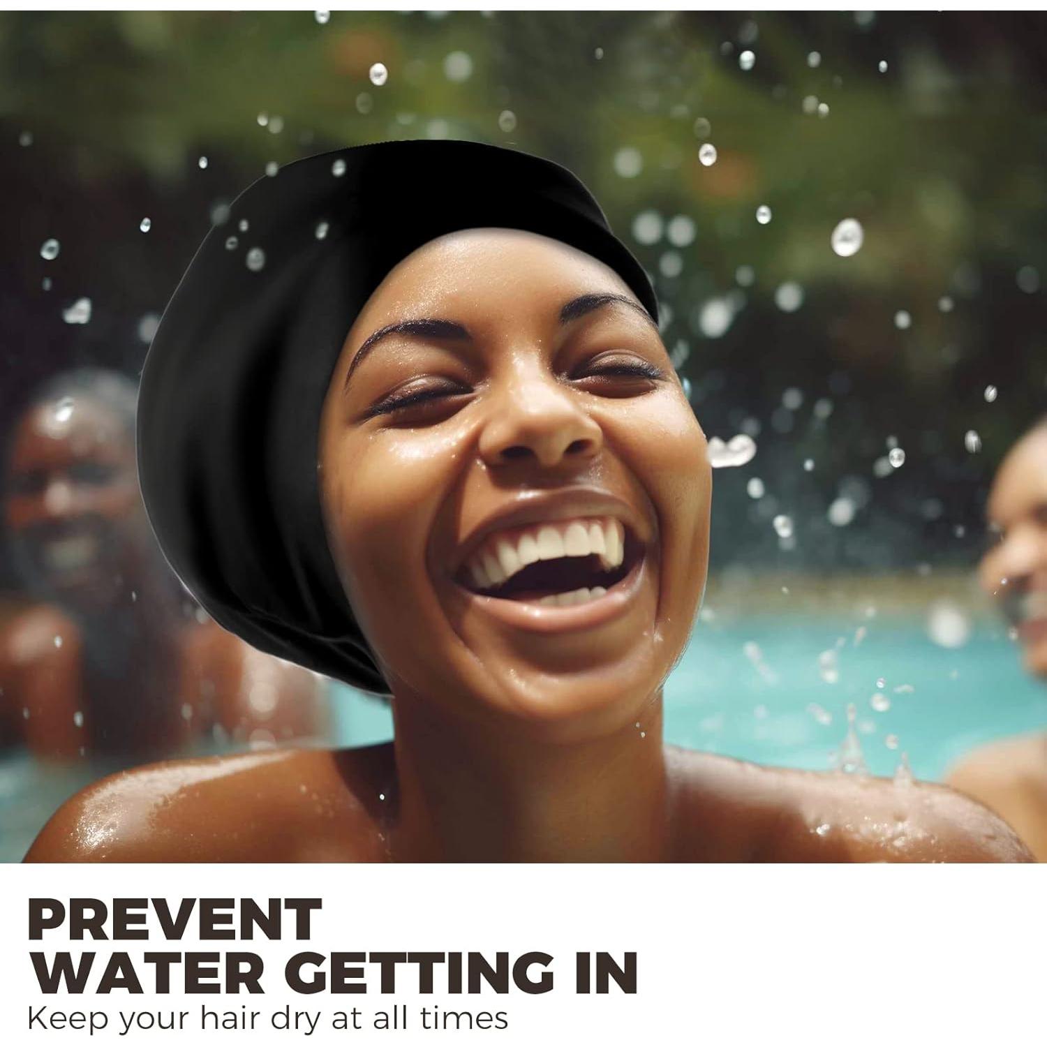 Gorro de Natación Silicona YOGINGO Extra Grande Unisex Negro